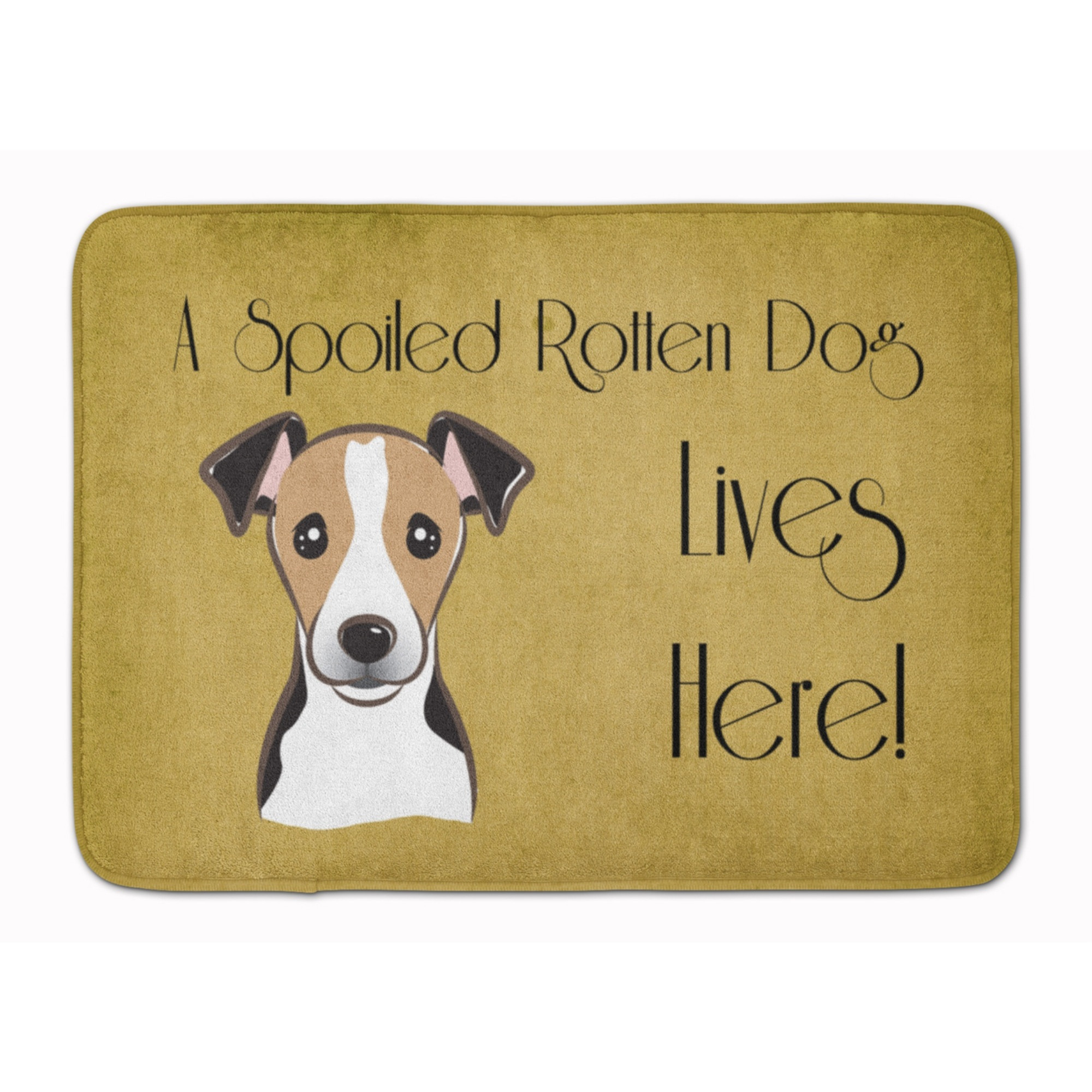 &quotCaroline's Treasures Jack Russell Terrier Spoiled Dog Floor Mat, 19"" x 27"", Multicolor"