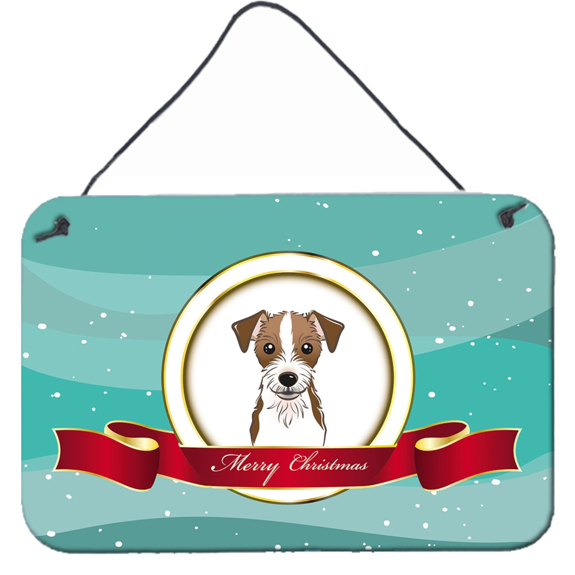 &quotCaroline's Treasures Jack Russell Terrier Merry Christmas Wall or Door Hanging Prints BB1512DS812, 8HX12W"