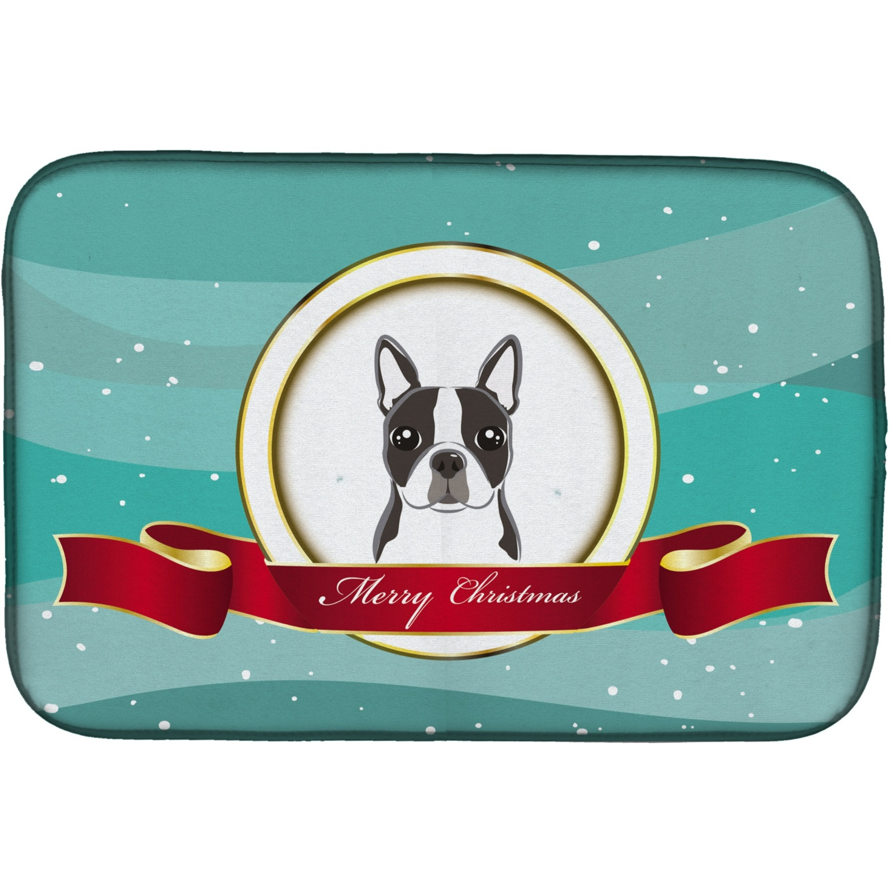 &quotCaroline's Treasures BB1513DDM Dish Drying Mat, 14"" x 21"", Merry Christmas"