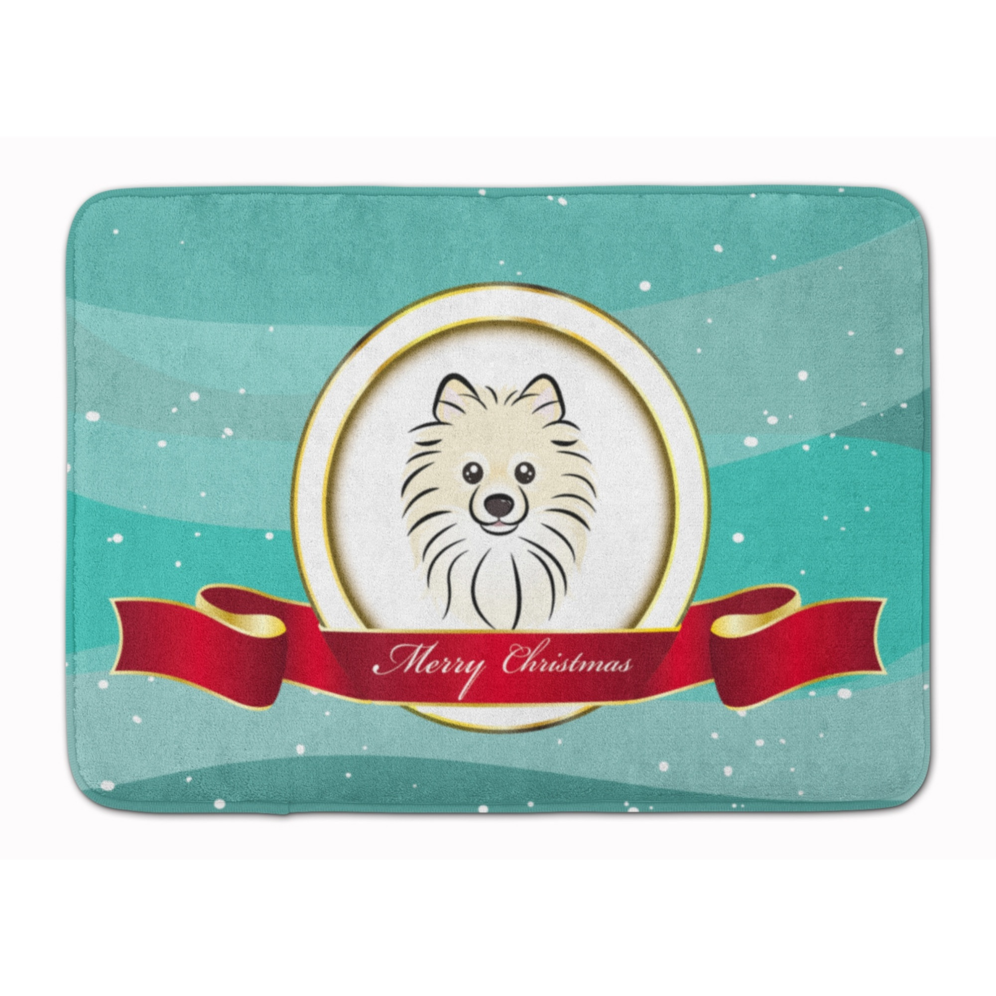 &quotCaroline's Treasures Pomeranian Merry Christmas Floor Mat, 19"" x 27"", Multicolor"