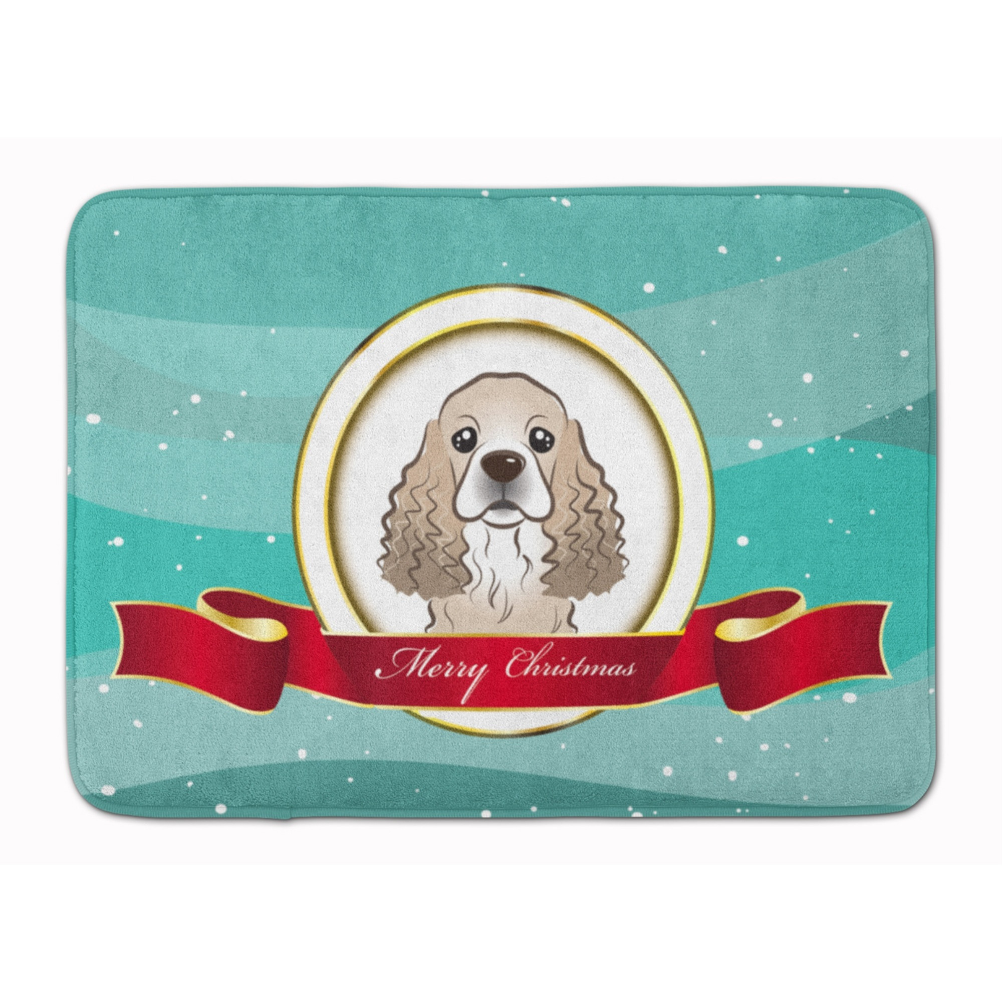 &quotCaroline's Treasures Cocker Spaniel Merry Christmas Floor Mat, 19"" x 27"", Multicolor"