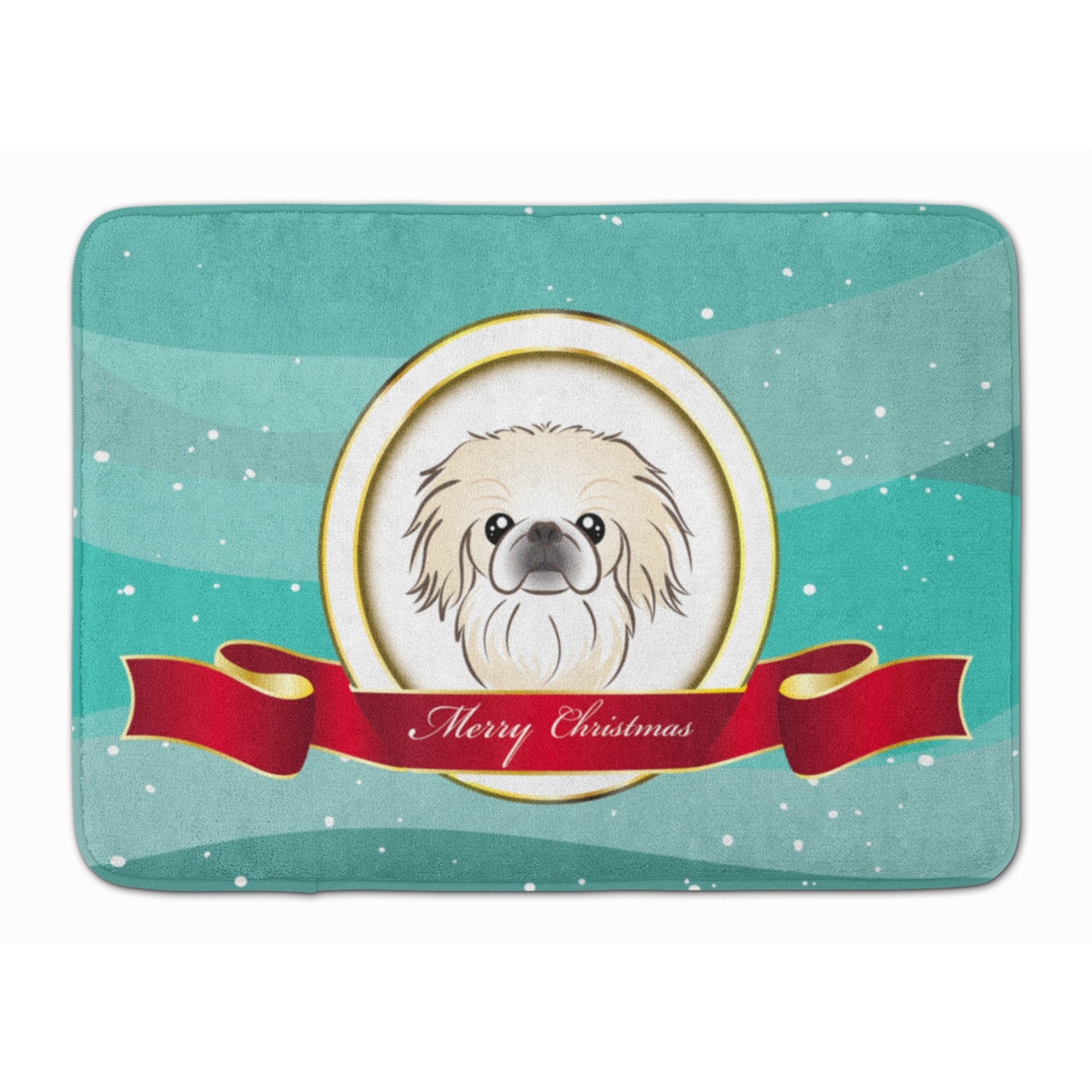 &quotCaroline's Treasures Pekingese Merry Christmas Floor Mat, 19"" x 27"", Multicolor"