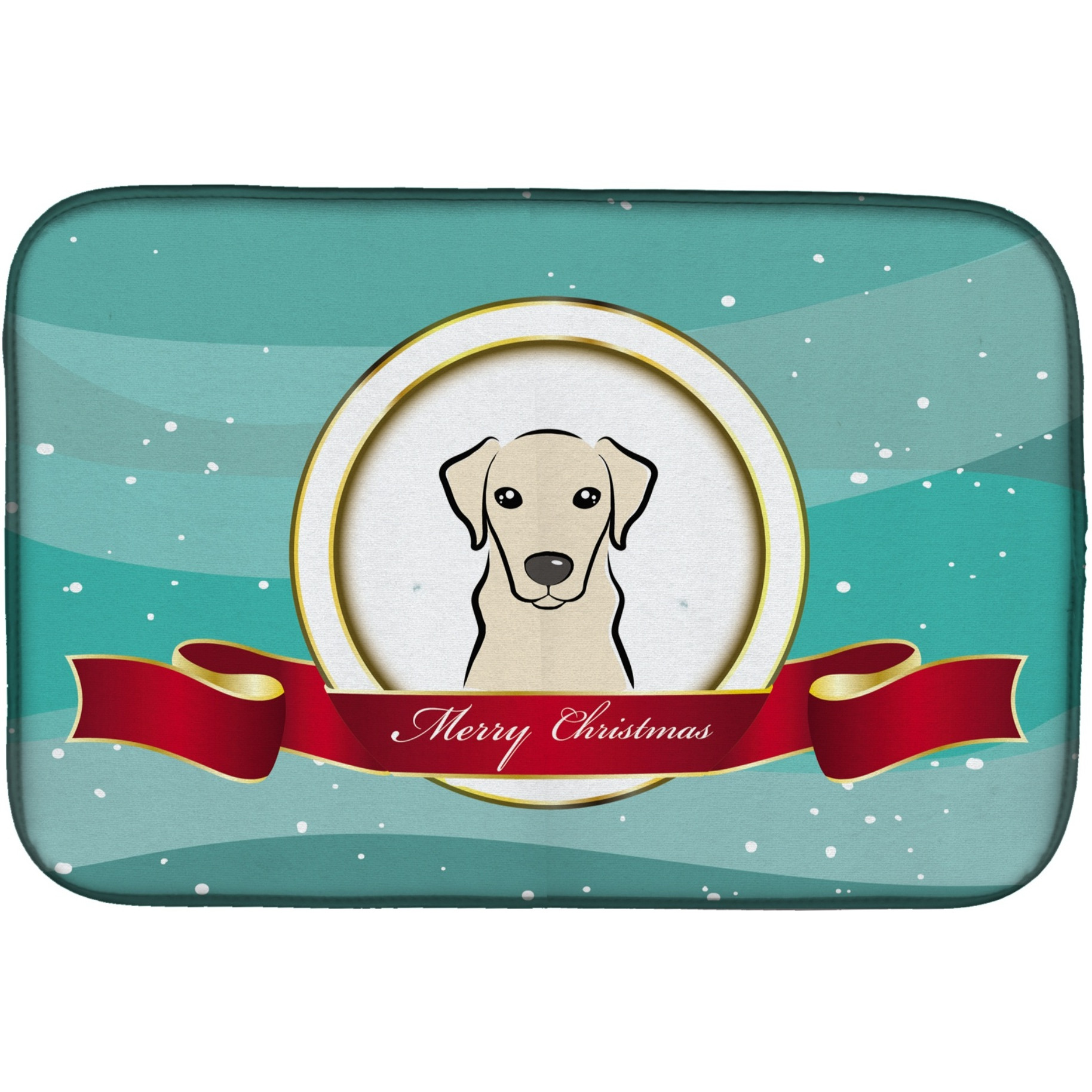 &quotCaroline's Treasures BB1532DDM Dish Drying Mat, 14"" x 21"", Merry Christmas"