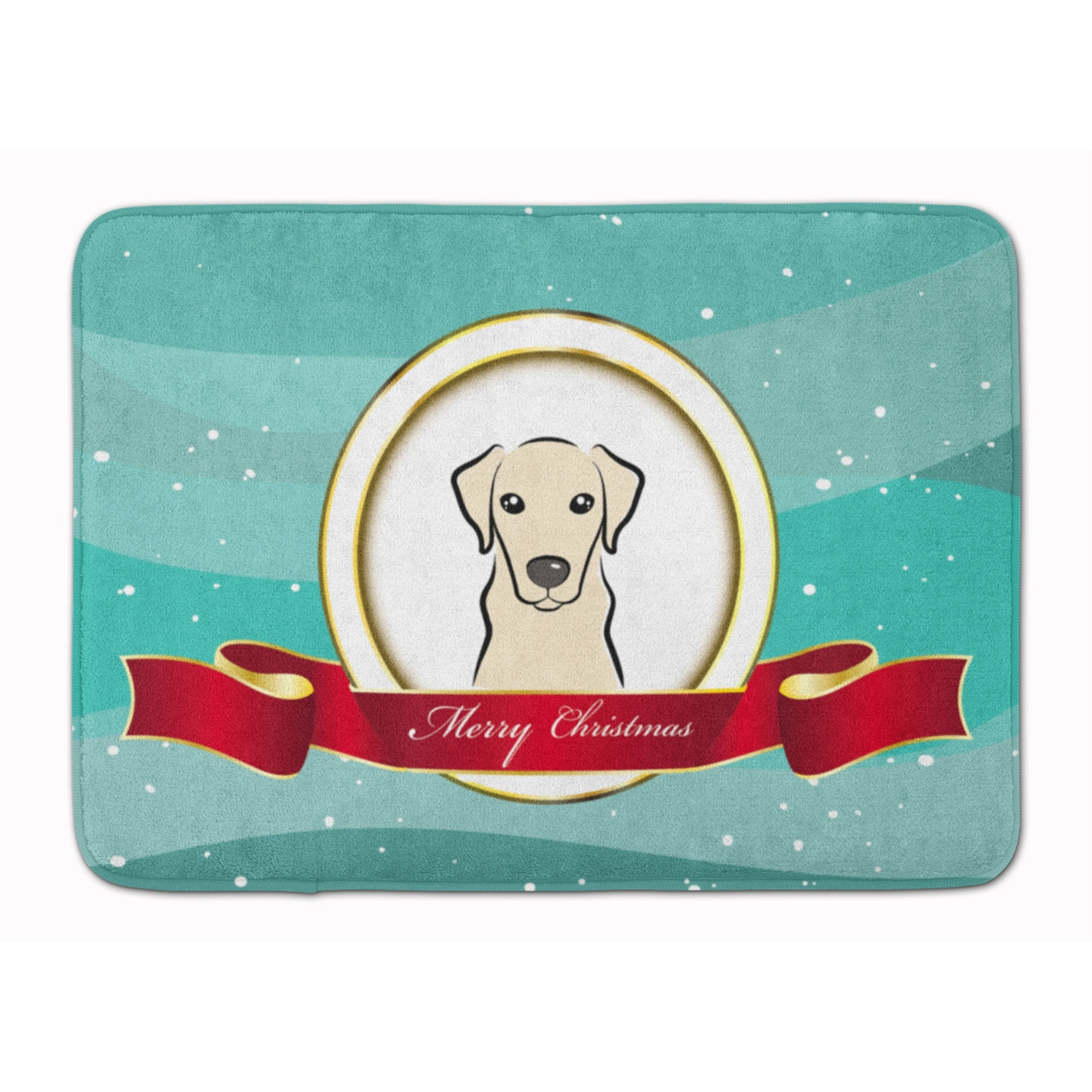 &quotCaroline's Treasures Yellow Labrador Merry Christmas Floor Mat, 19"" x 27"", Multicolor"