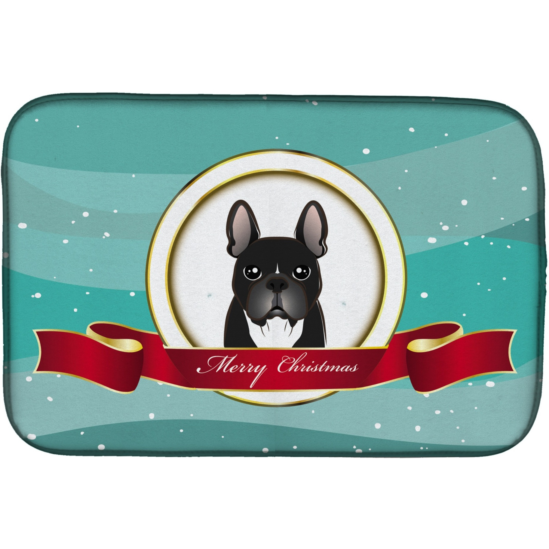 &quotCaroline's Treasures BB1537DDM Dish Drying Mat, 14"" x 21"", Merry Christmas"