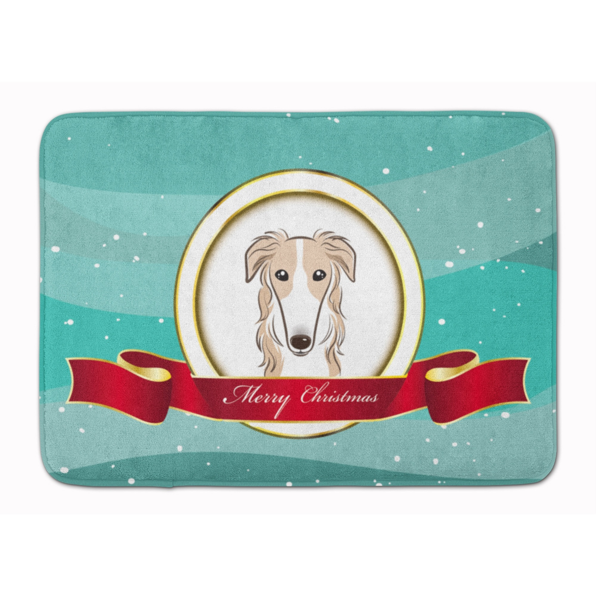 &quotCaroline's Treasures Borzoi Merry Christmas Floor Mat, 19"" x 27"", Multicolor"