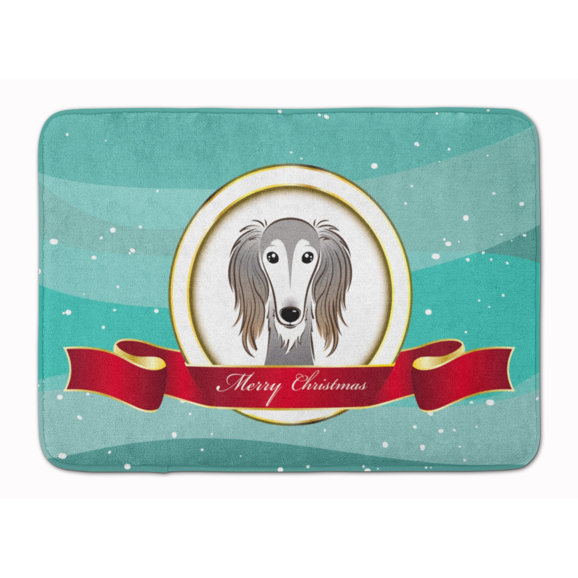 &quotCaroline's Treasures Saluki Merry Christmas Floor Mat, 19"" x 27"", Multicolor"