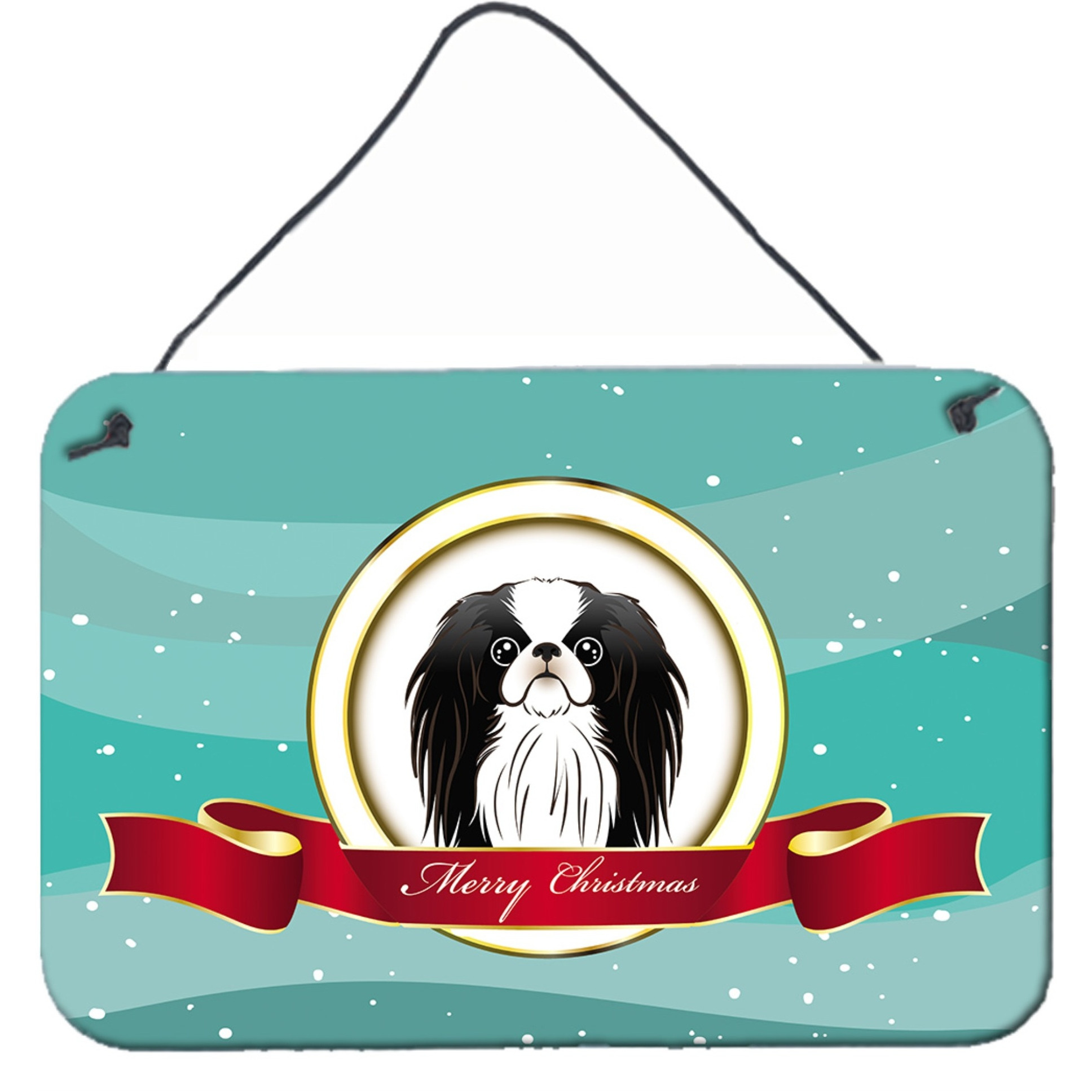 &quotCaroline's Treasures Japanese Chin Merry Christmas Wall or Door Hanging Prints BB1540DS812, 8HX12W, Multicolor"