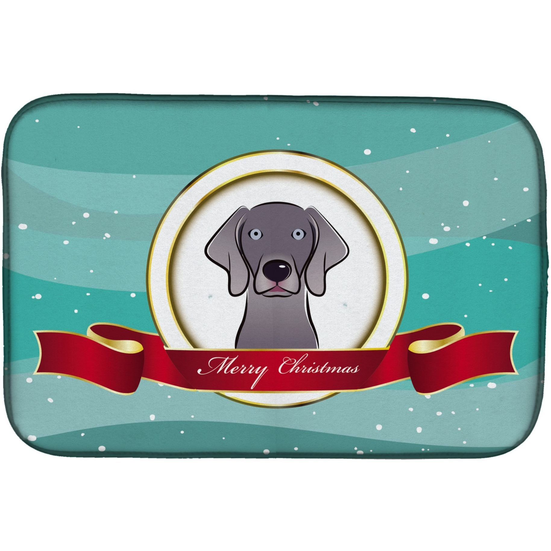 &quotCaroline's Treasures BB1541DDM Dish Drying Mat, 14"" x 21"", Merry Christmas"