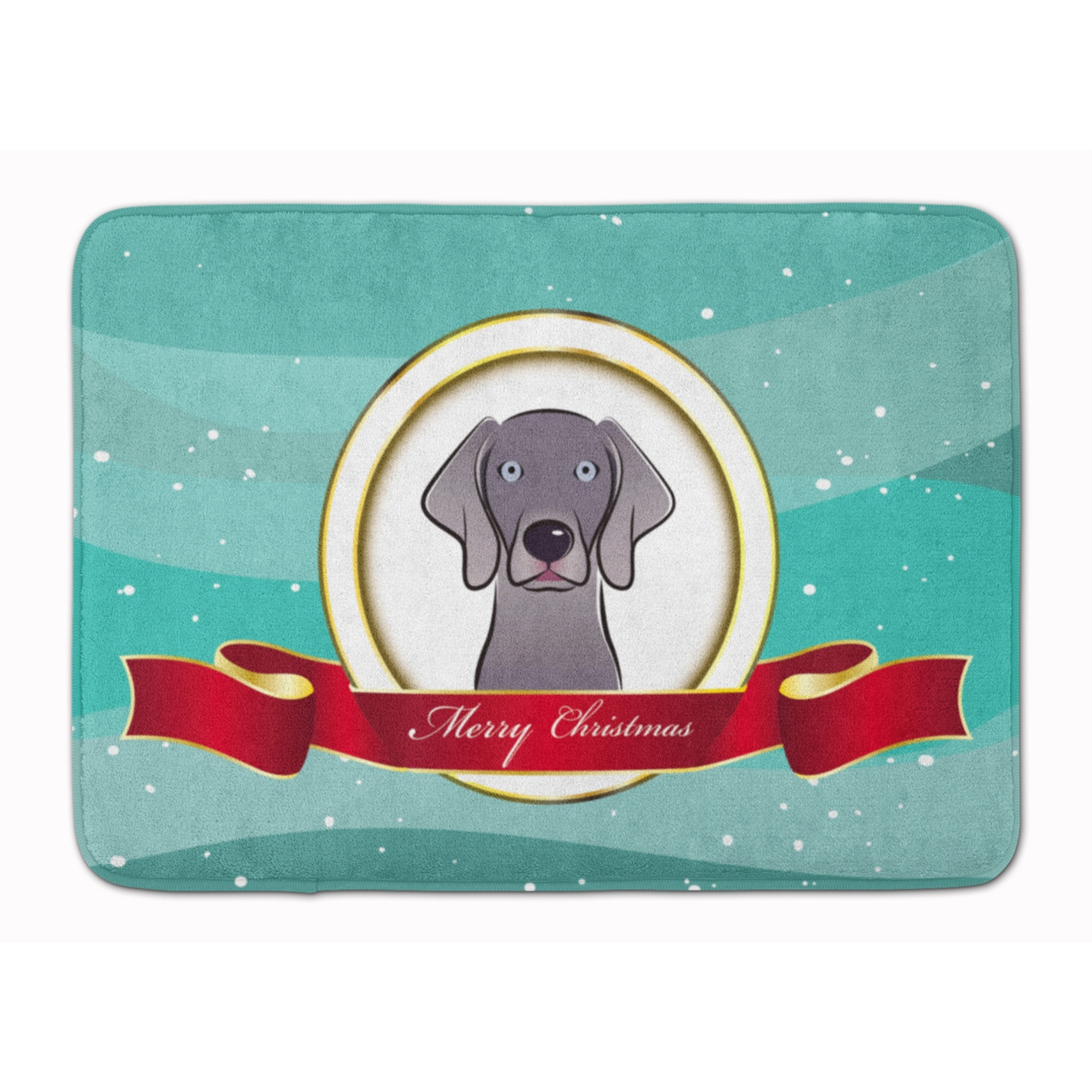 &quotCaroline's Treasures Weimaraner Merry Christmas Floor Mat, 19"" x 27"", Multicolor"
