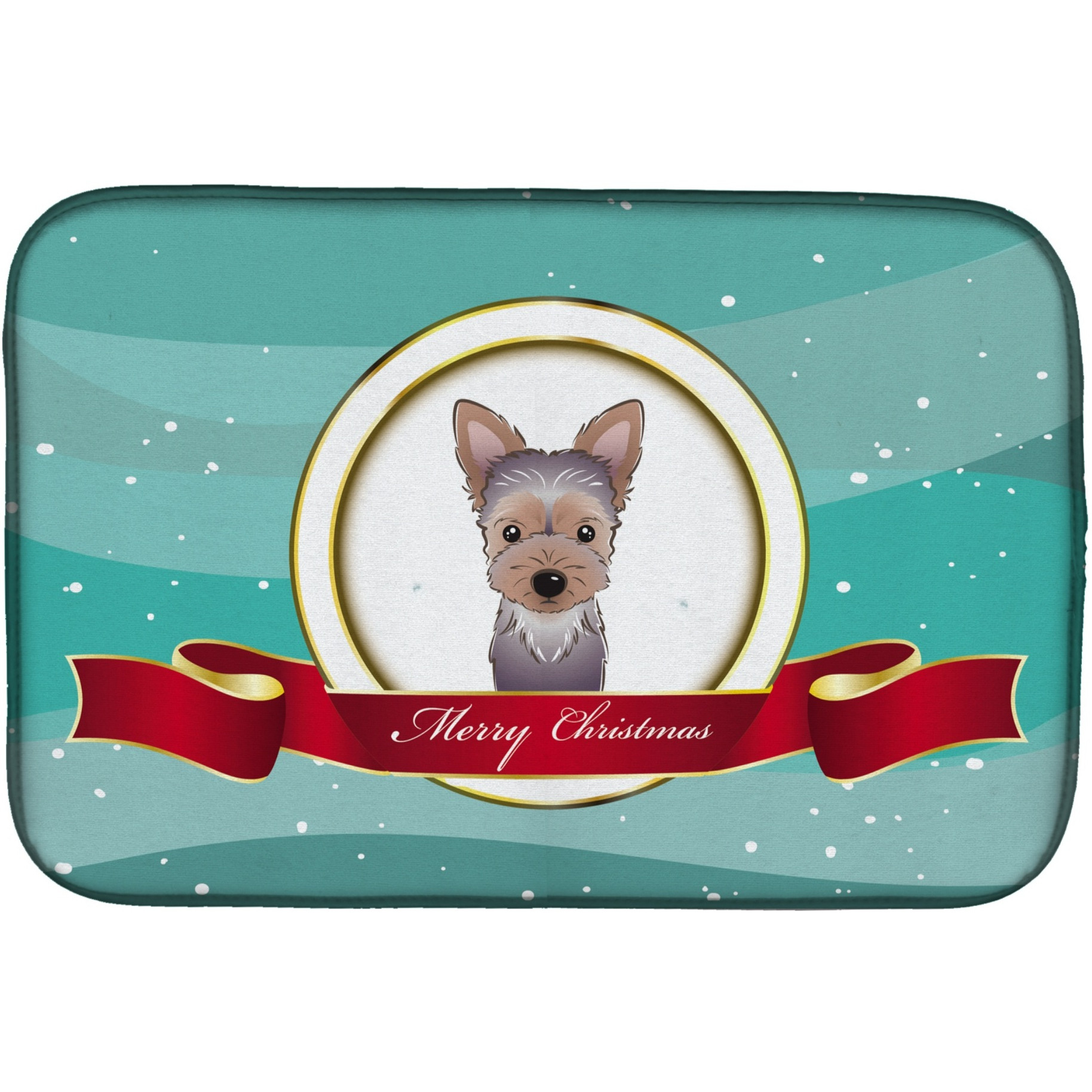 &quotCaroline's Treasures BB1542DDM Dish Drying Mat, 14 x 21, Merry Christmas"