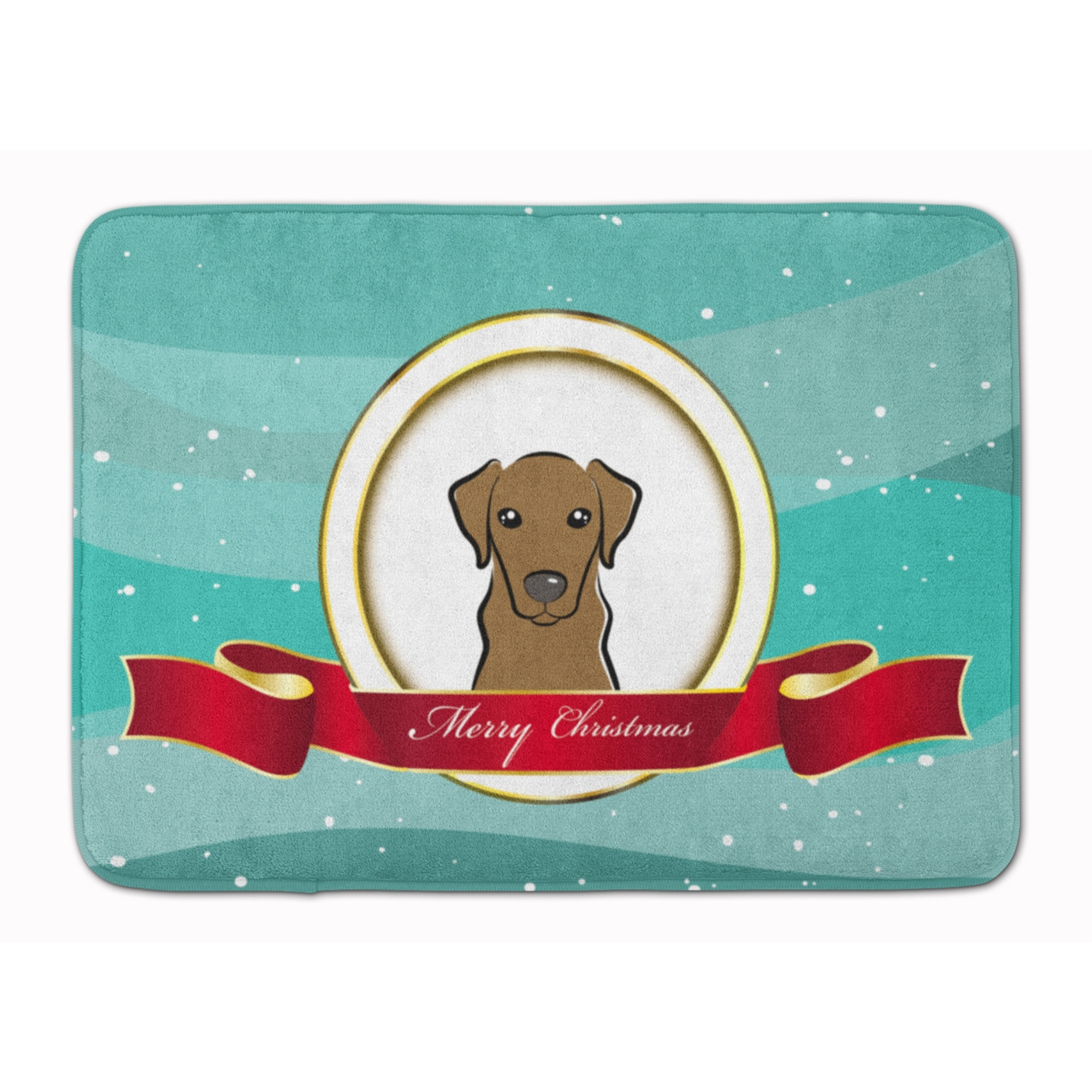 &quotCaroline's Treasures Chocolate Labrador Merry Christmas Floor Mat, 19"" x 27"", Multicolor"