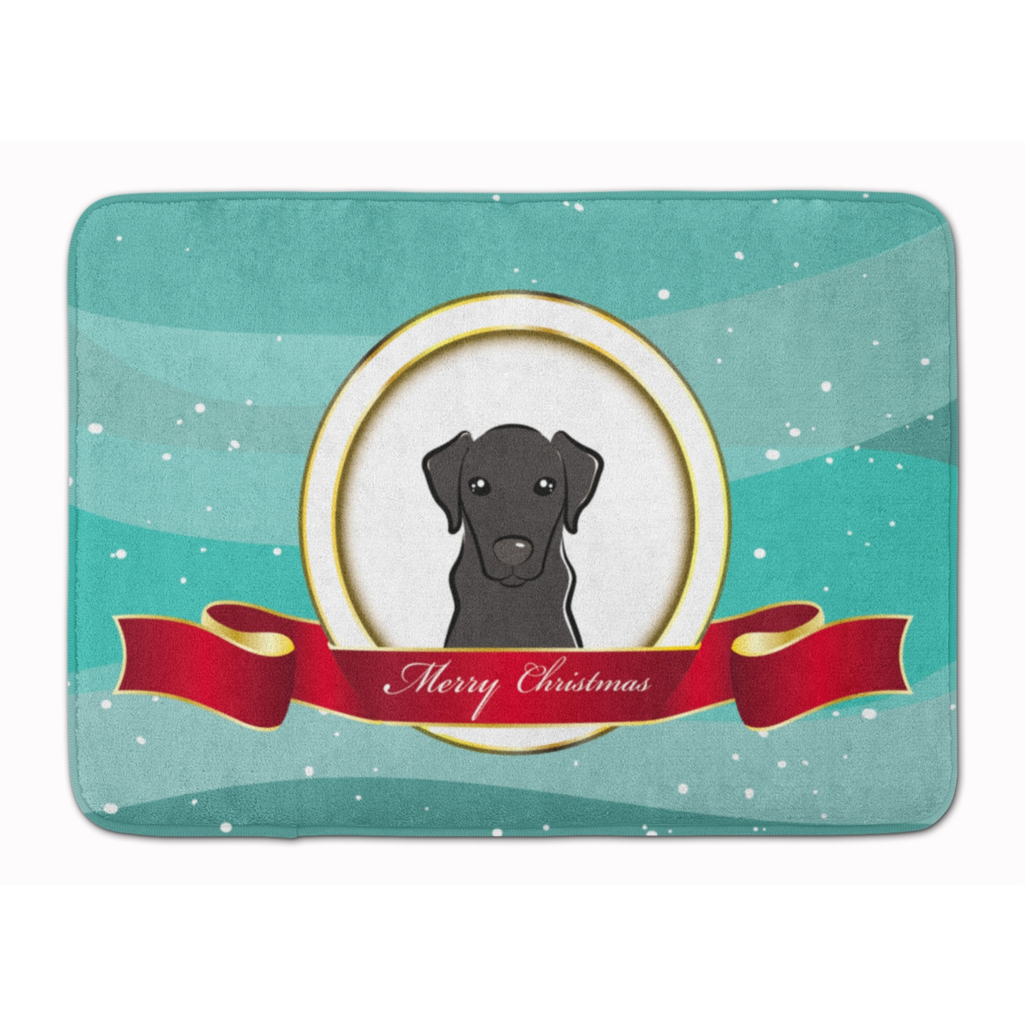 &quotCaroline's Treasures Black Labrador Merry Christmas Floor Mat, 19"" x 27"", Multicolor"