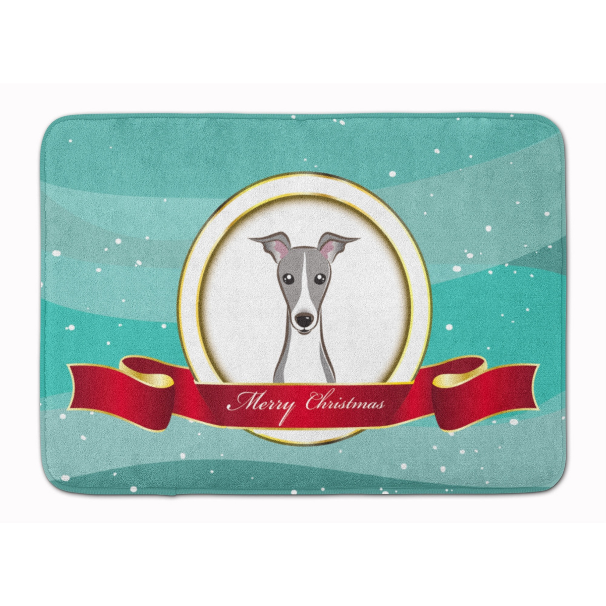 &quotCaroline's Treasures Italian Greyhound Merry Christmas Floor Mat, 19"" x 27"", Multicolor"