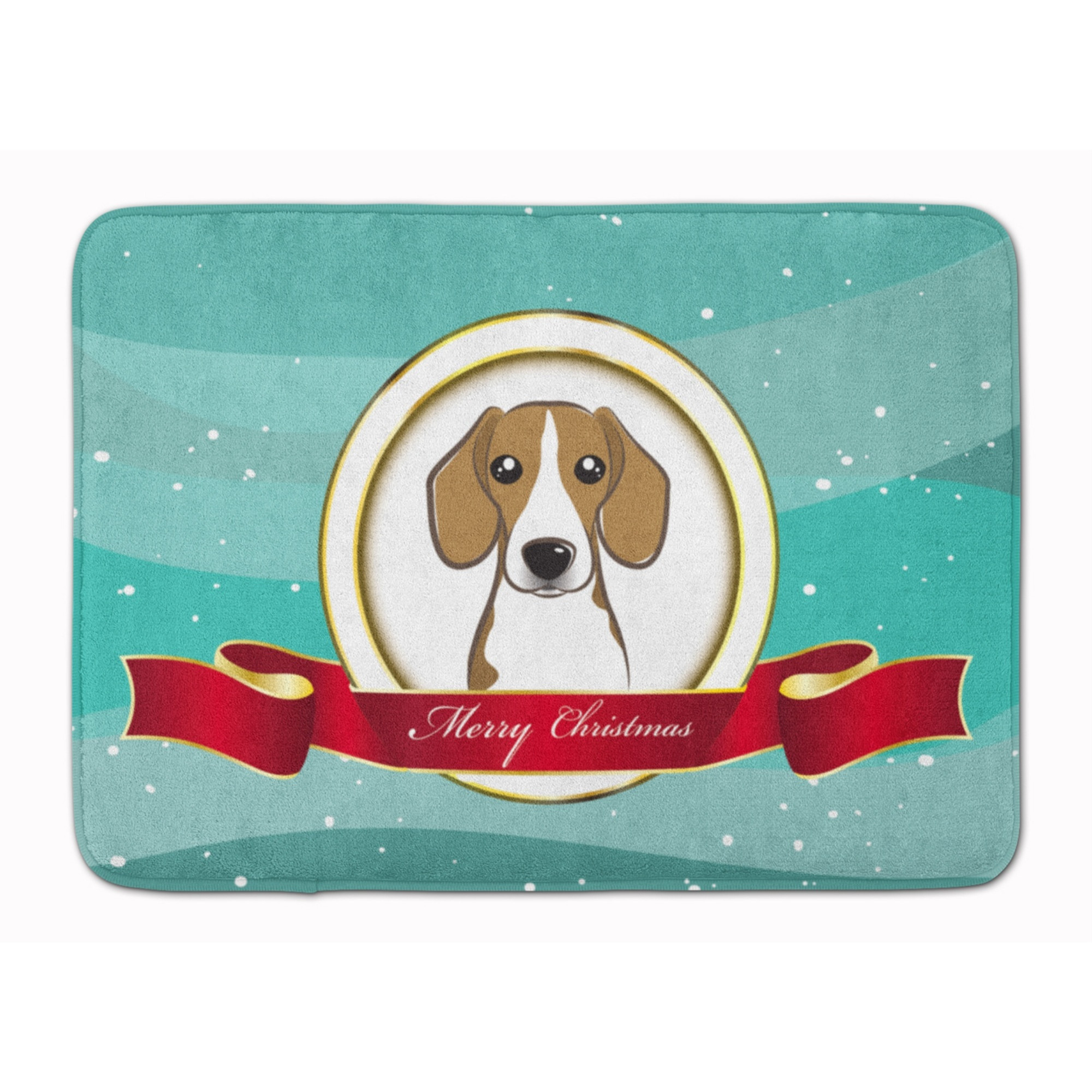 &quotCaroline's Treasures Beagle Merry Christmas Floor Mat, 19"" x 27"", Multicolor"