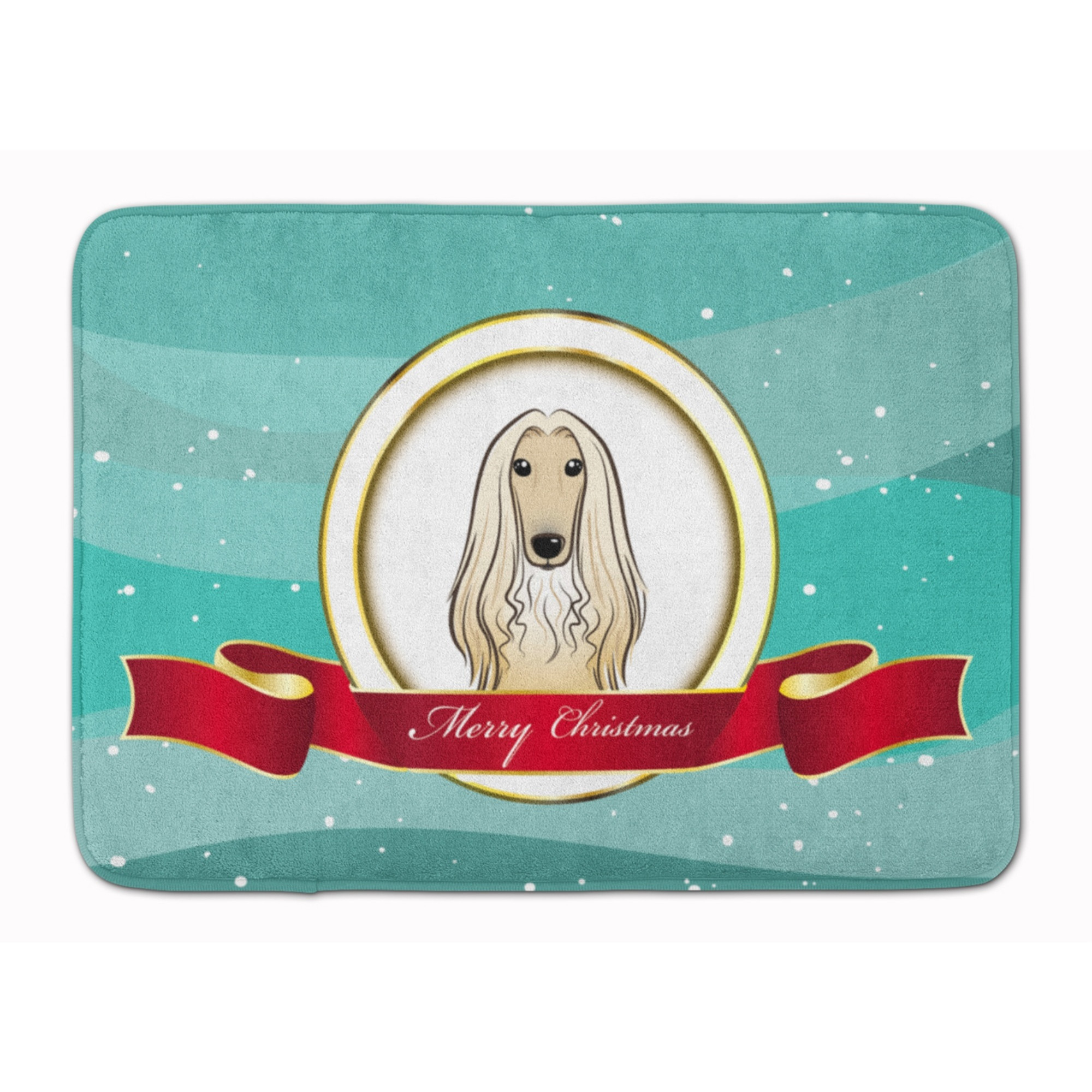&quotCaroline's Treasures Afghan Hound Merry Christmas Floor Mat, 19"" x 27"", Multicolor"
