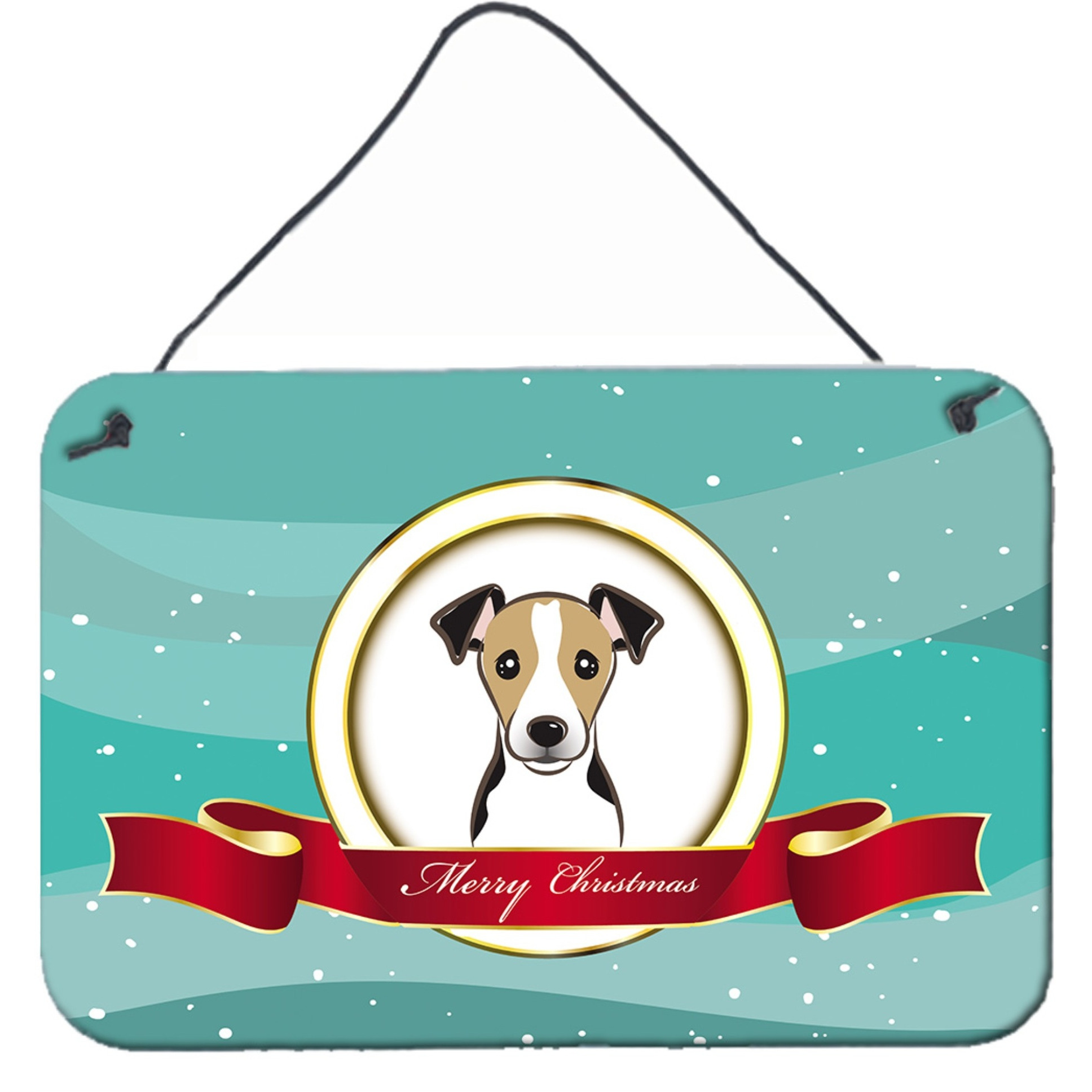 &quotCaroline's Treasures Jack Russell Terrier Merry Christmas Wall or Door Hanging Prints BB1571DS812, 8HX12W"