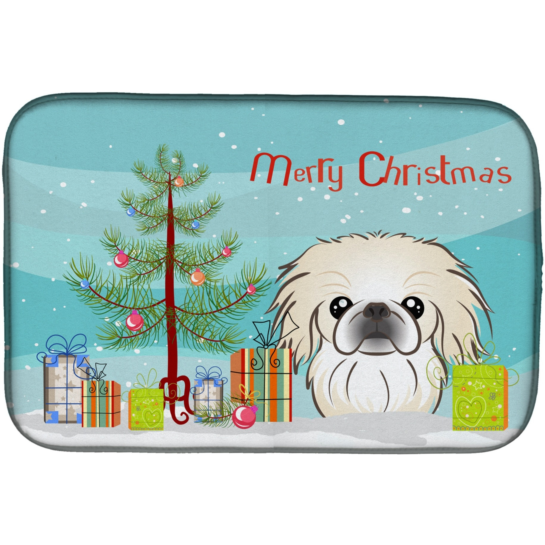 &quotCaroline's Treasures BB1593DDM Dish Drying Mat, 14 x 21, Christmas Tree"