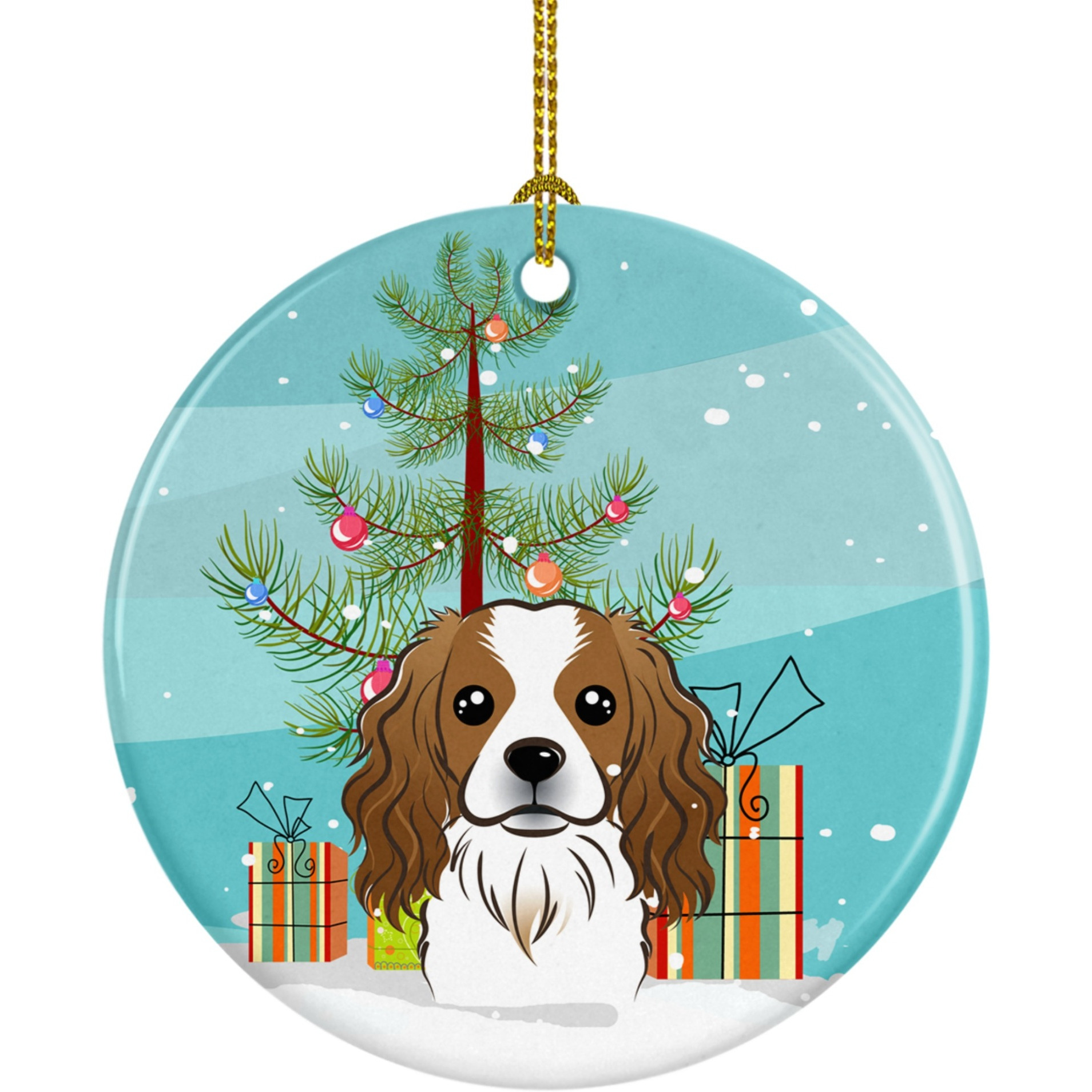 Caroline's Treasures Christmas Tree Cavalier Spaniel Ceramic Ornament