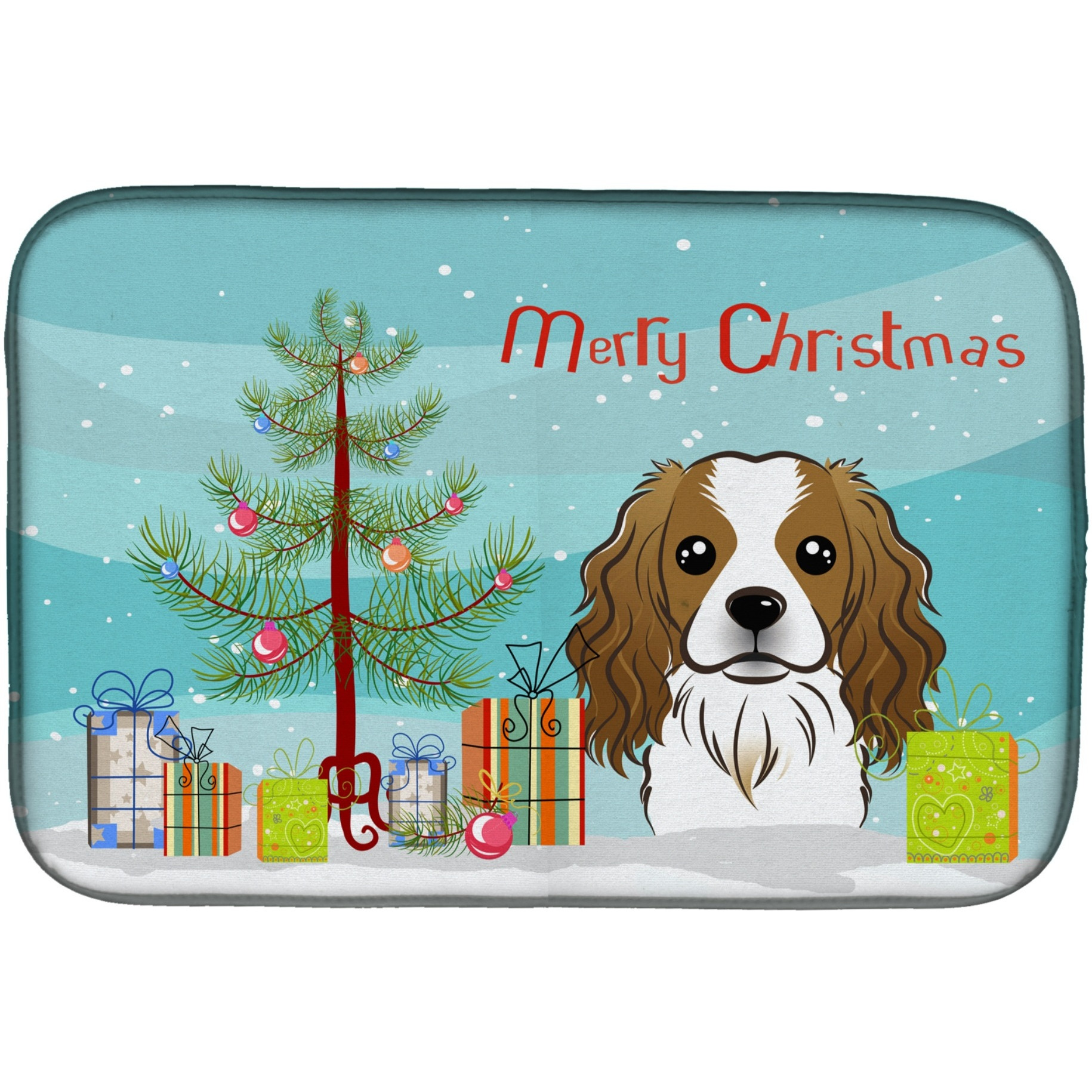 &quotCaroline's Treasures BB1596DDM Dish Drying Mat, 14"" x 21"", Christmas Tree"