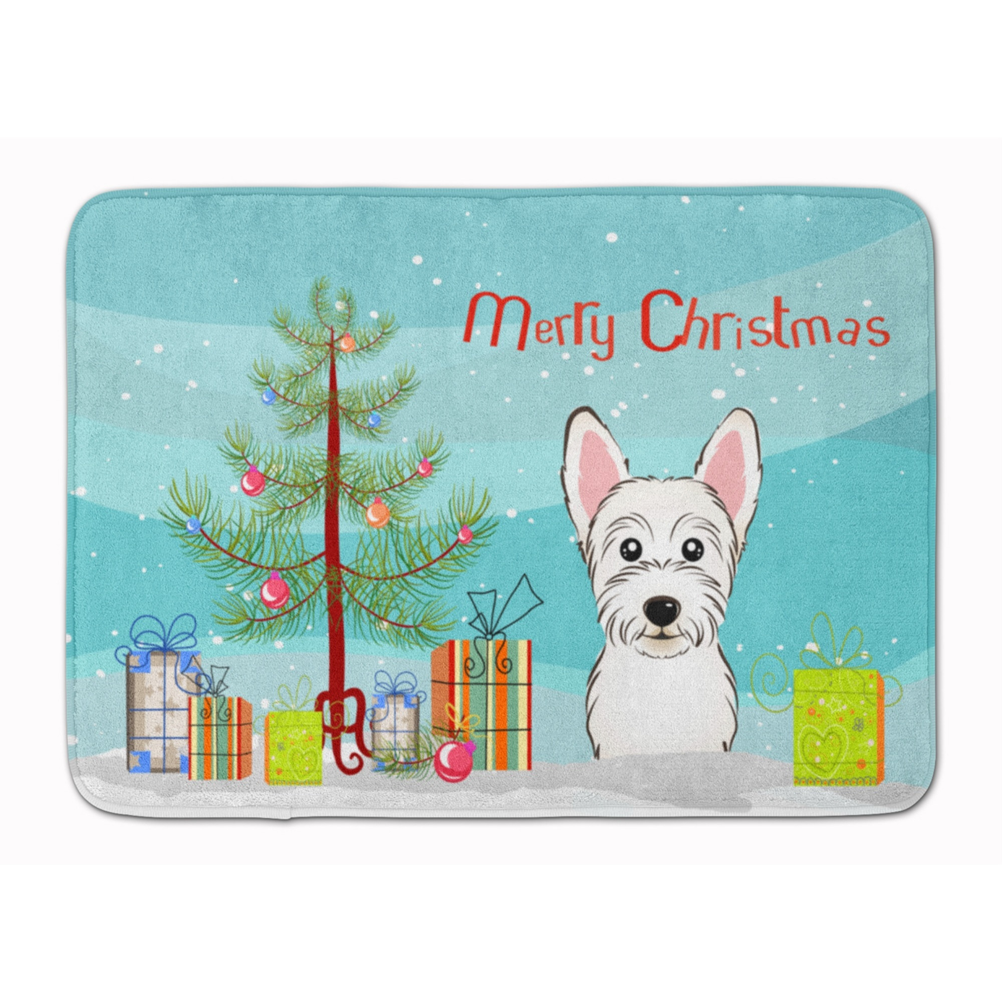 &quotCaroline's Treasures Christmas Tree and Westie Floor Mat, 19"" x 27"", Multicolor"