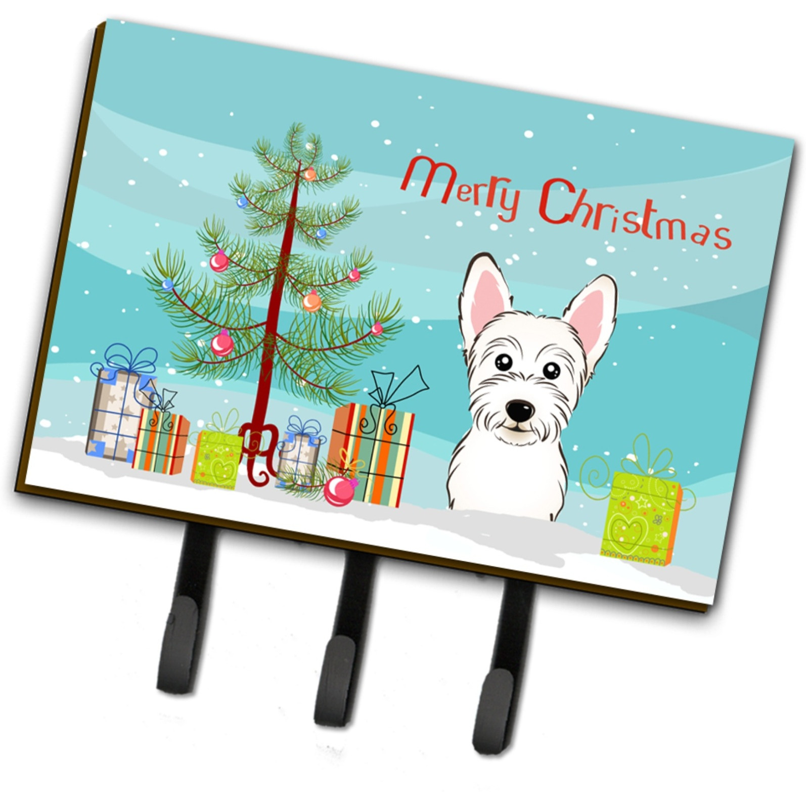 &quotCaroline's Treasures BB1598TH68 Christmas Tree and Westie Leash or Key Holder, Large, Multicolor"