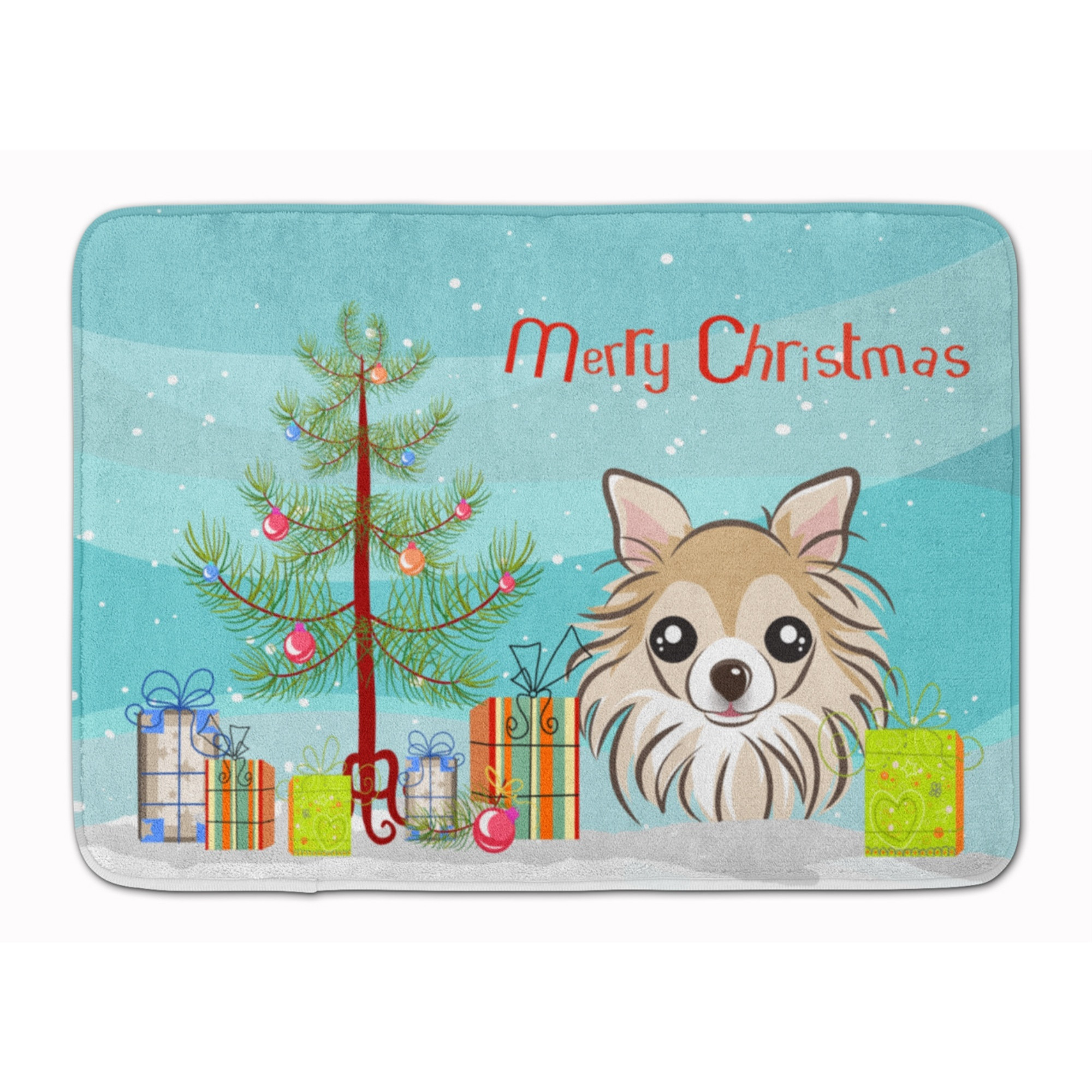 &quotCaroline's Treasures Christmas Tree and Chihuahua Floor Mat, 19"" x 27"", Multicolor"