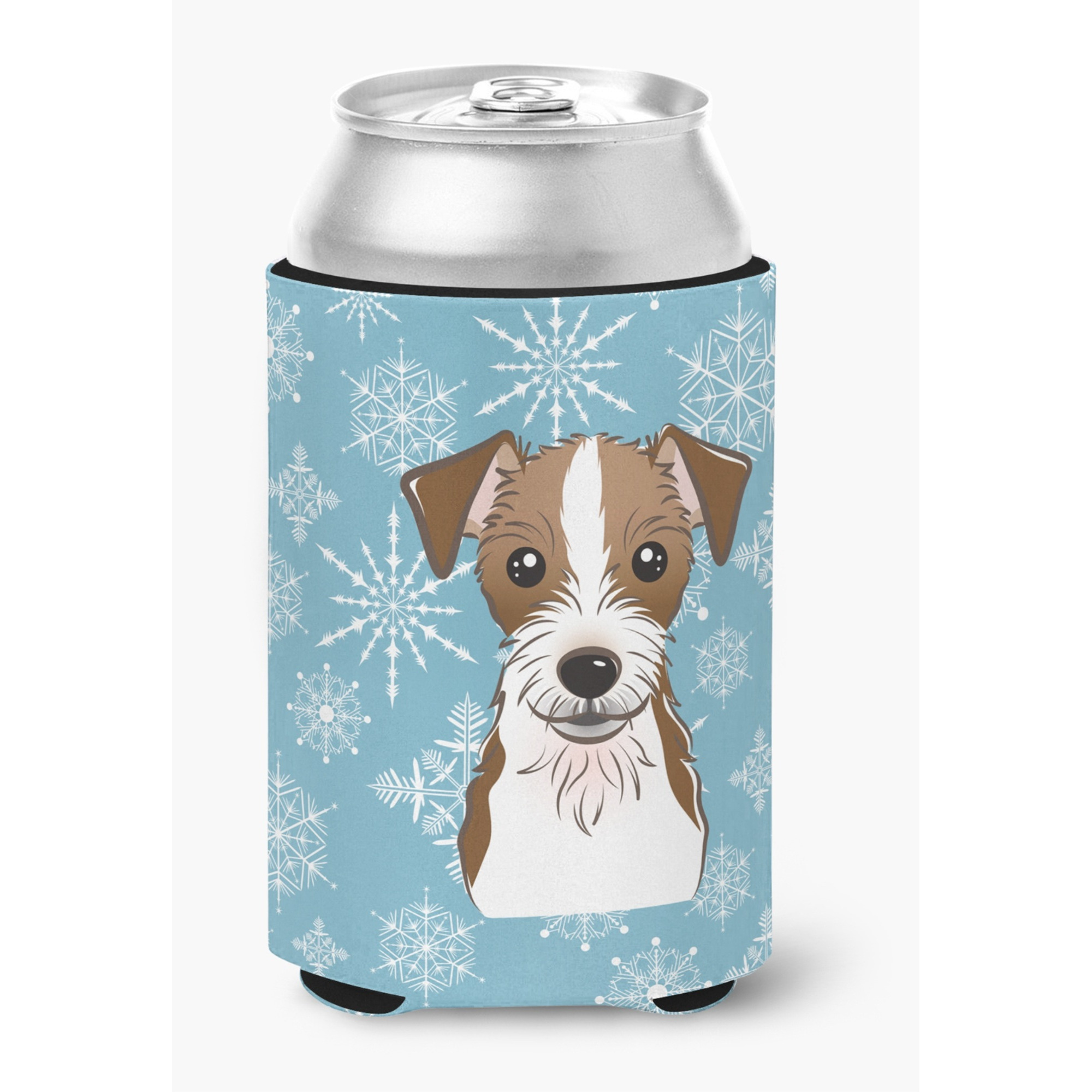 &quotCaroline's Treasures BB1636CC Snowflake Jack Russell Terrier Can/Bottle Hugger, Multicolor"