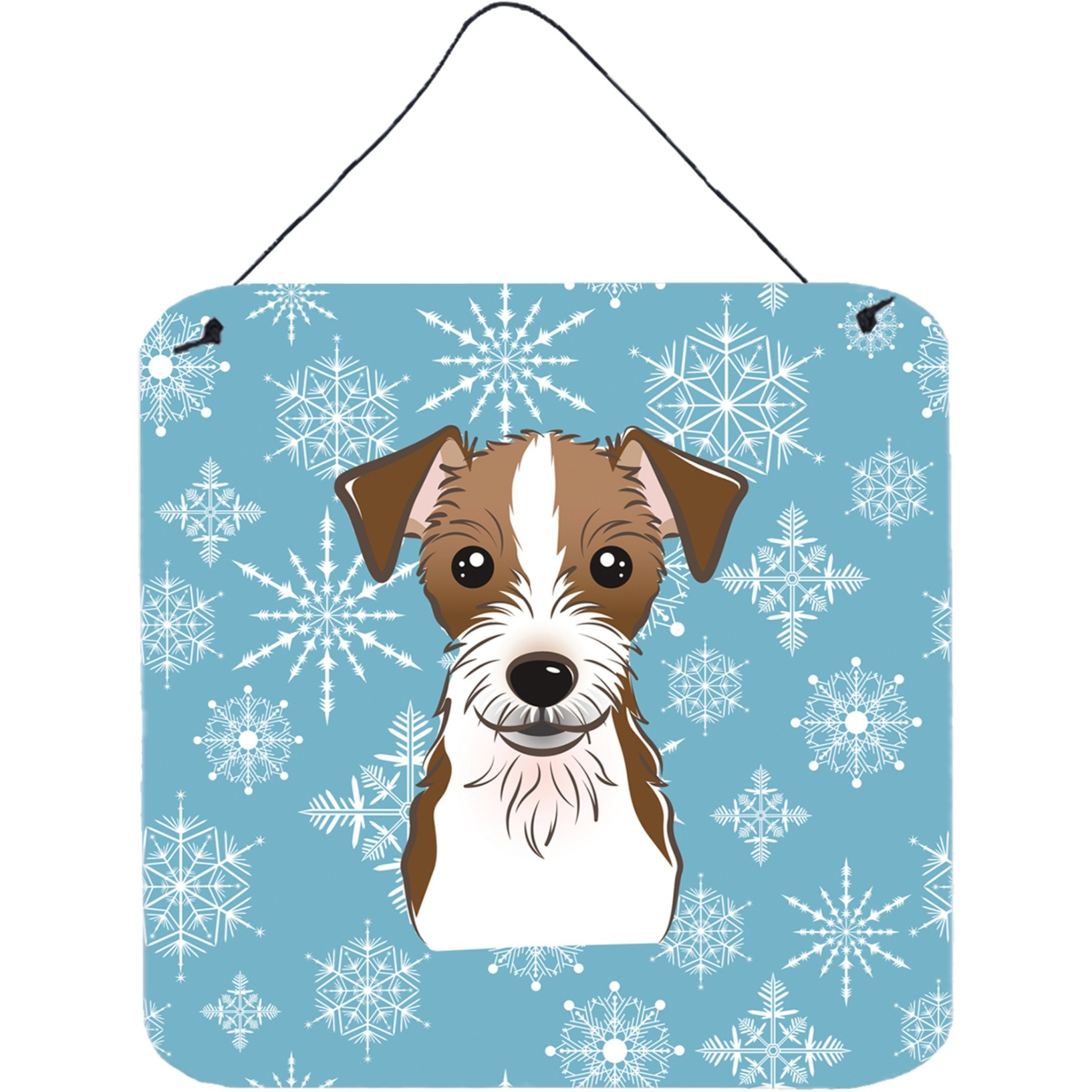 &quotCaroline's Treasures Snowflake Jack Russell Terrier Wall or Door Hanging Prints BB1636DS66, 6HX6W, Multicolor"
