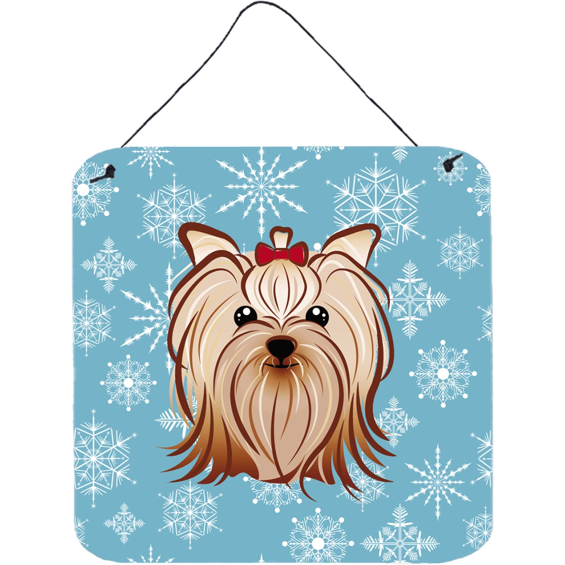 &quotCaroline's Treasures Snowflake Yorkie Yorkshire Terrier Wall or Door Hanging Prints BB1638DS66, 6HX6W, Multicolor"