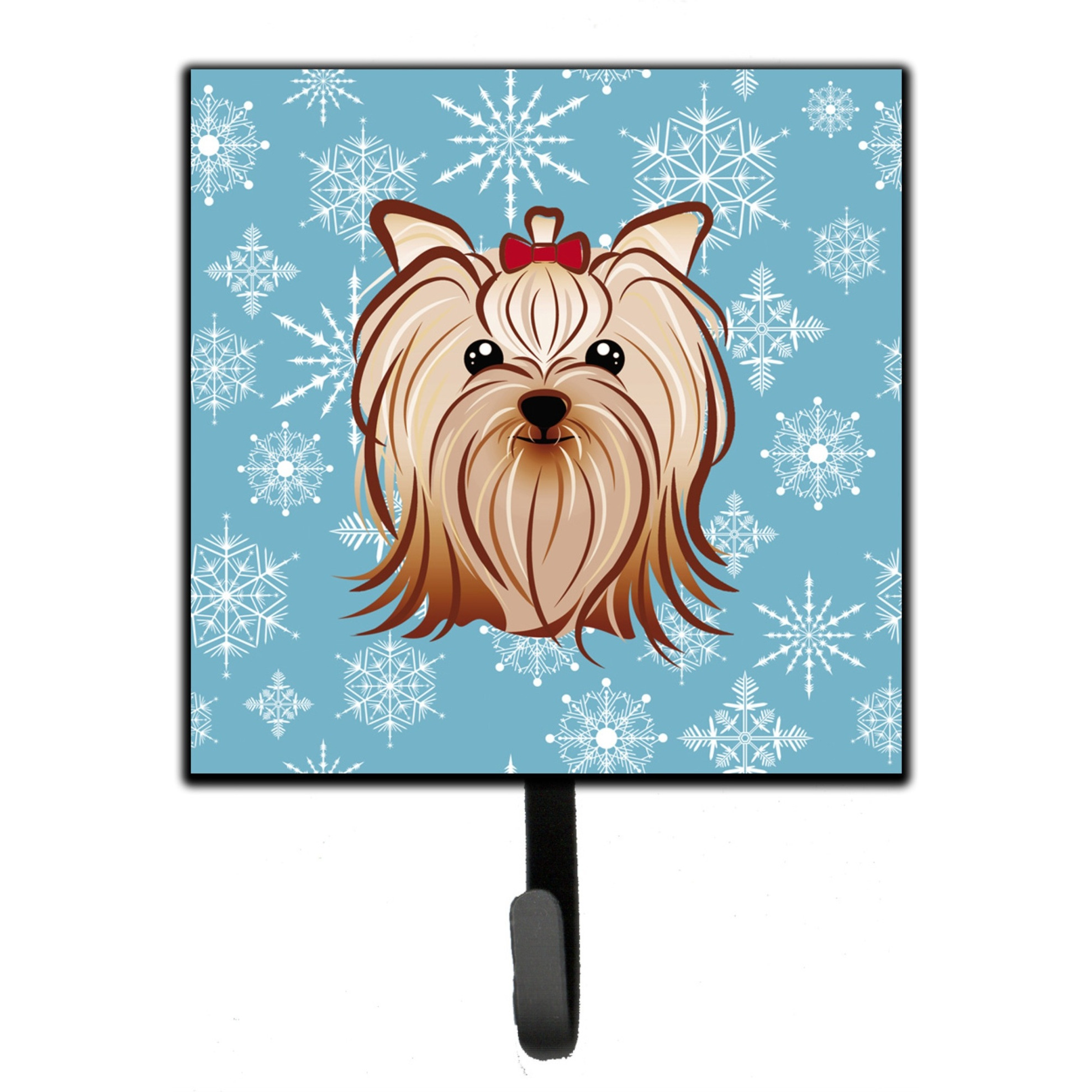 &quotCaroline's Treasures BB1638SH4 Snowflake Yorkie Yorkshire Terrier Leash or Key Holder, Small, Multicolor"