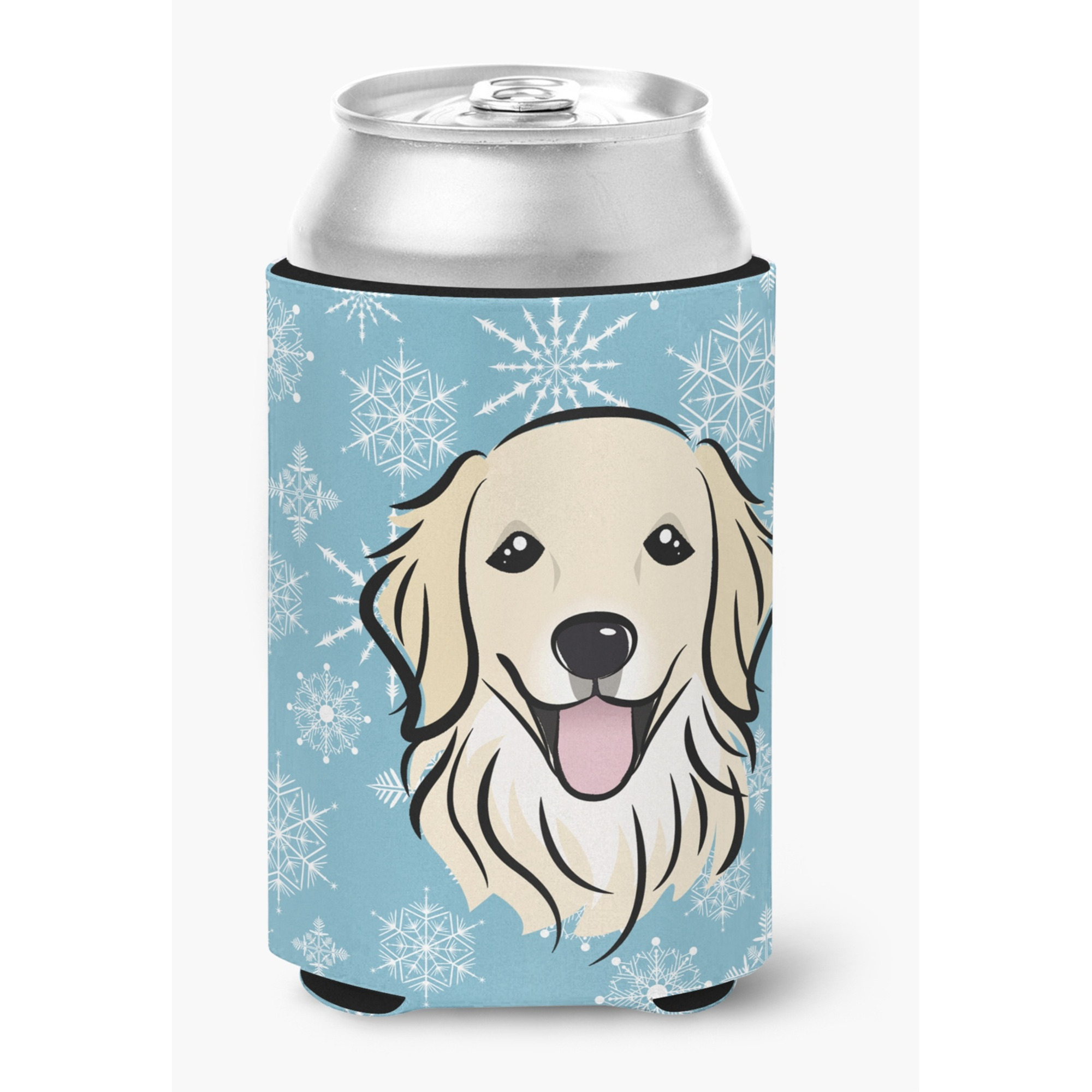 &quotCaroline's Treasures BB1639CC Snowflake Golden Retriever Can/Bottle Hugger, Multicolor"