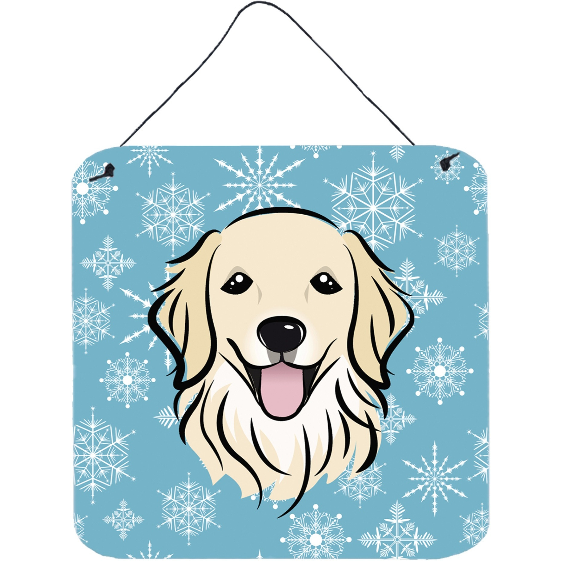 &quotCaroline's Treasures Snowflake Golden Retriever Wall or Door Hanging Prints BB1639DS66, 6HX6W, Multicolor"