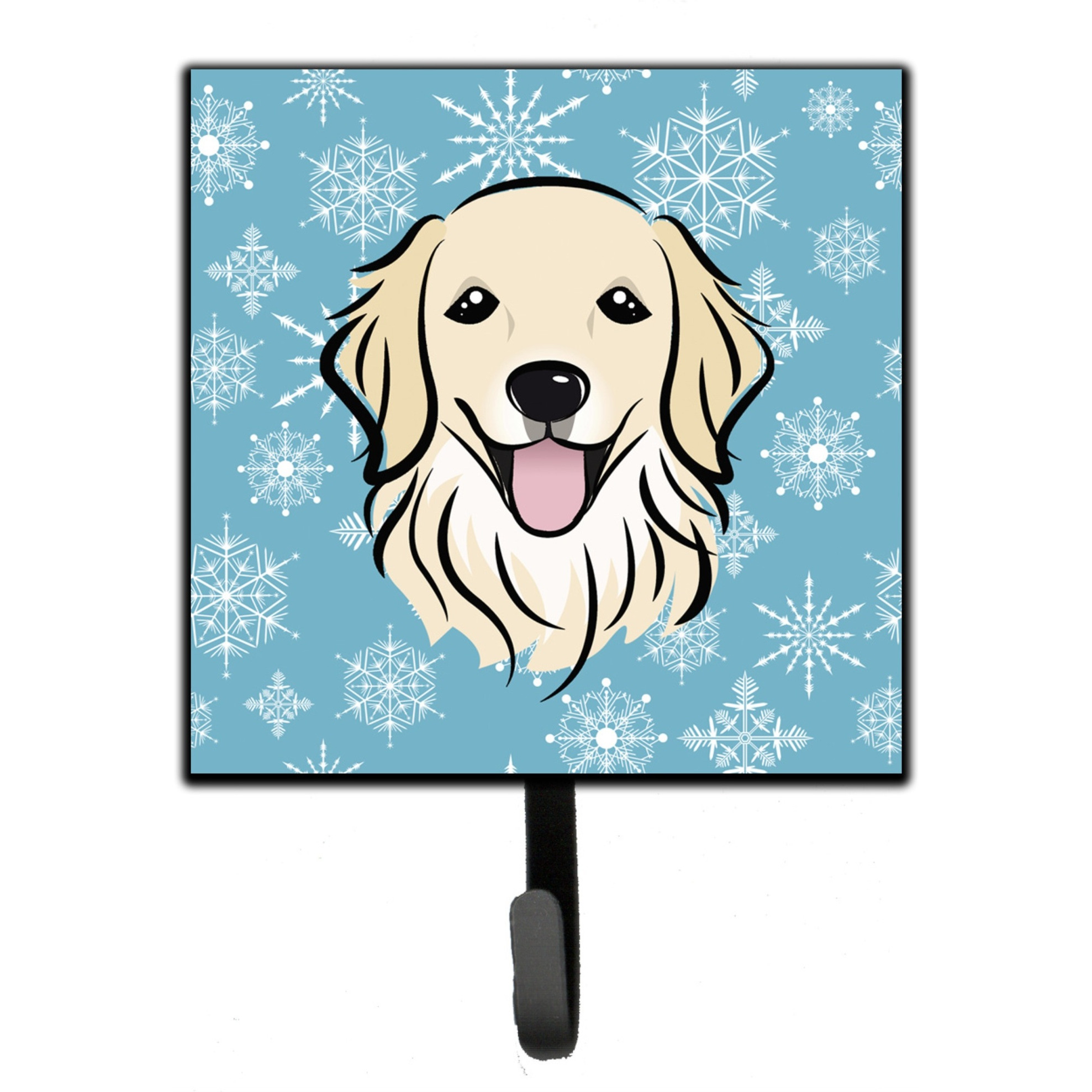 &quotCaroline's Treasures BB1639SH4 Snowflake Golden Retriever Leash or Key Holder, Small, Multicolor"