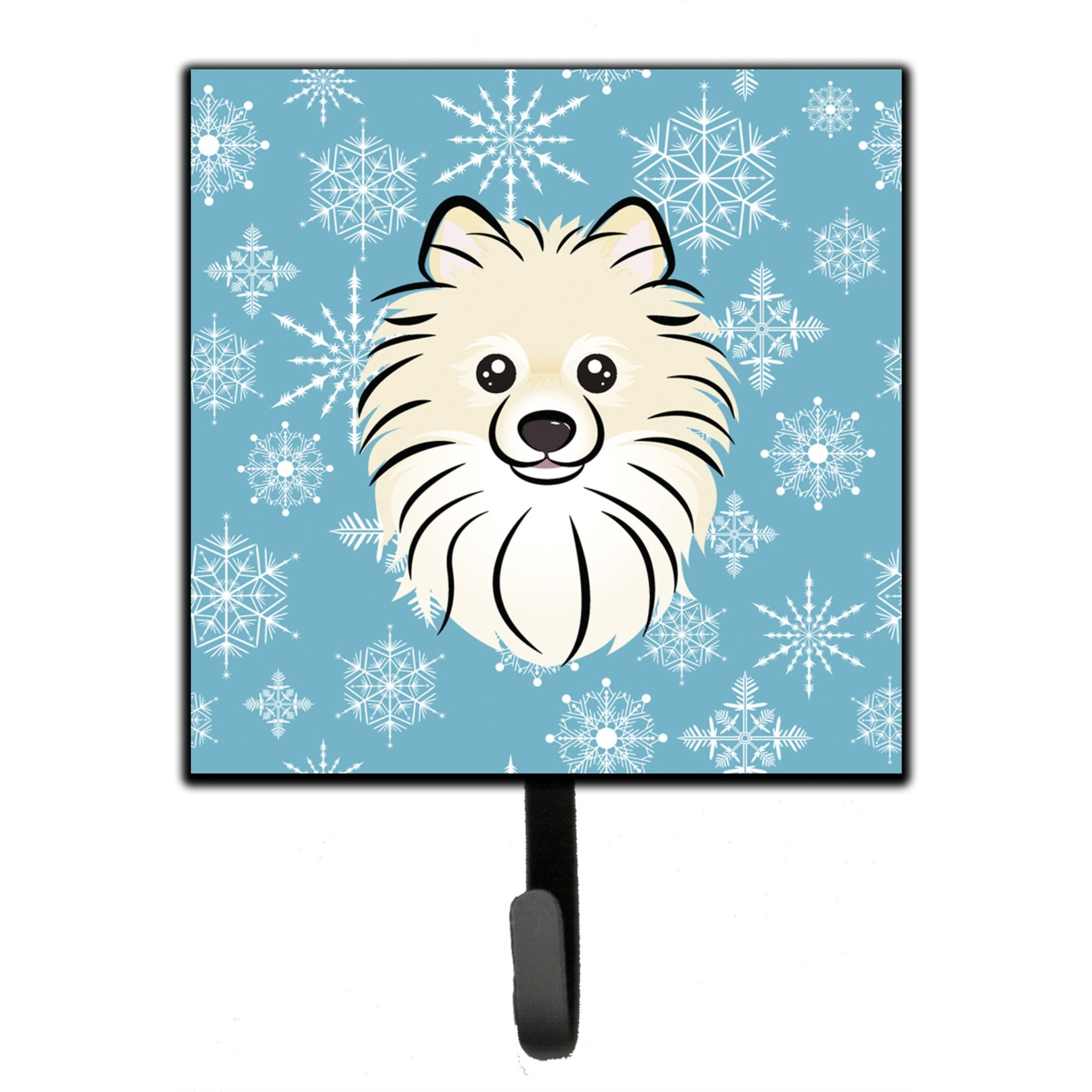 &quotCaroline's Treasures BB1641SH4 Snowflake Pomeranian Leash or Key Holder, Small, Multicolor"