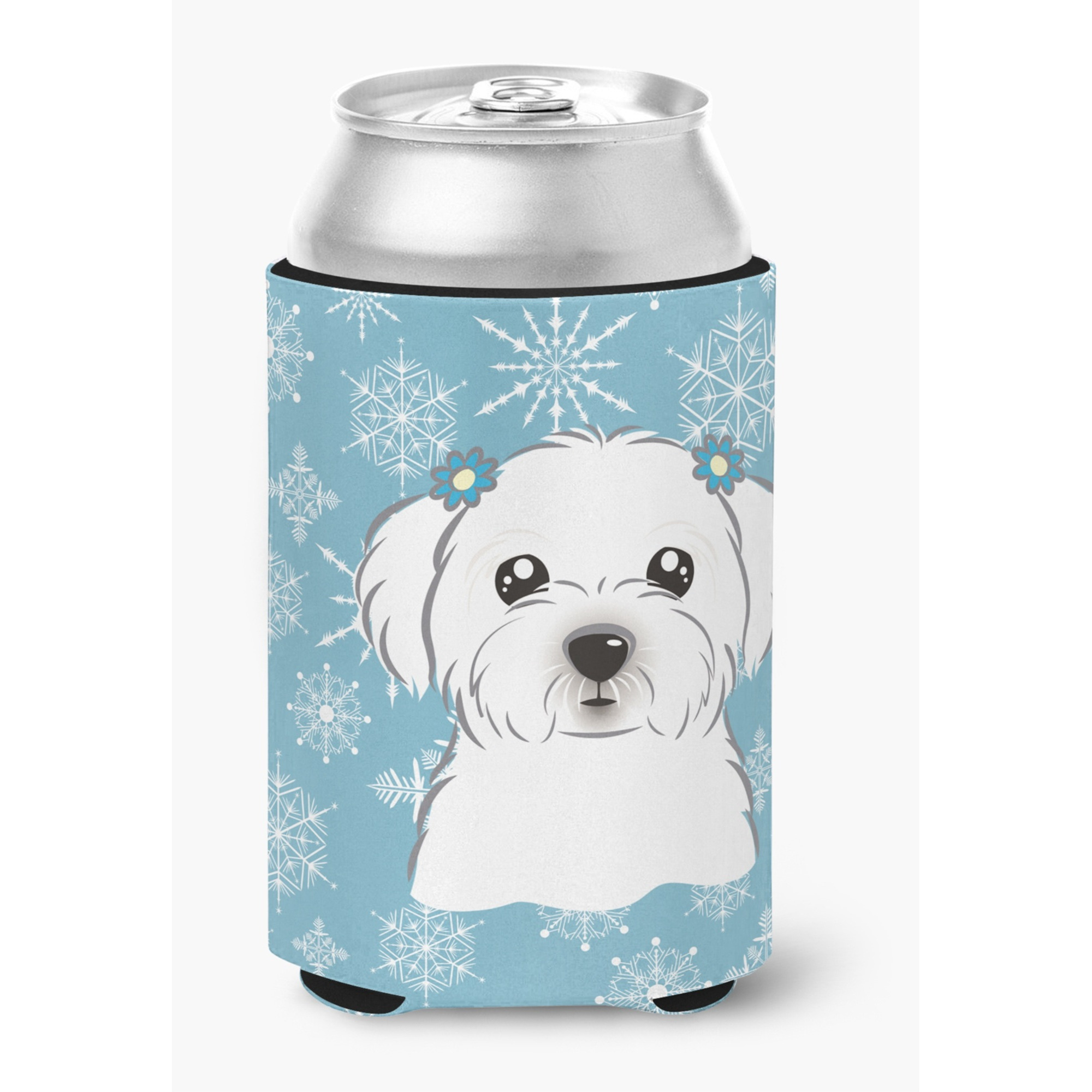 &quotCaroline's Treasures Snowflake Maltese Can/Bottle Hugger, Multicolor"