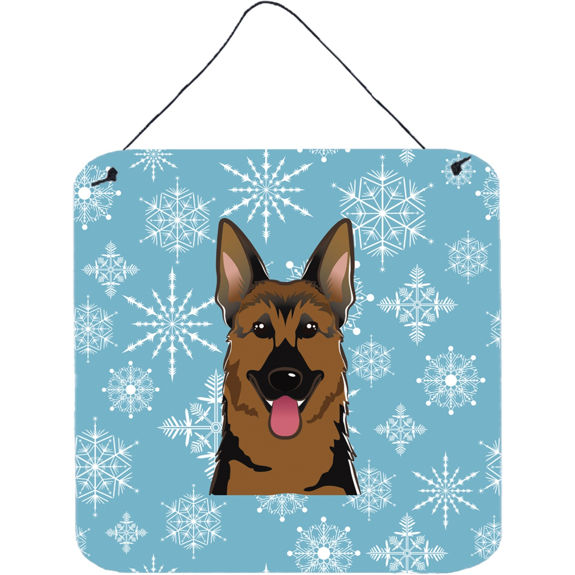 &quotCaroline's Treasures Snowflake German Shepherd Wall or Door Hanging Prints BB1645DS66, 6HX6W, Multicolor"