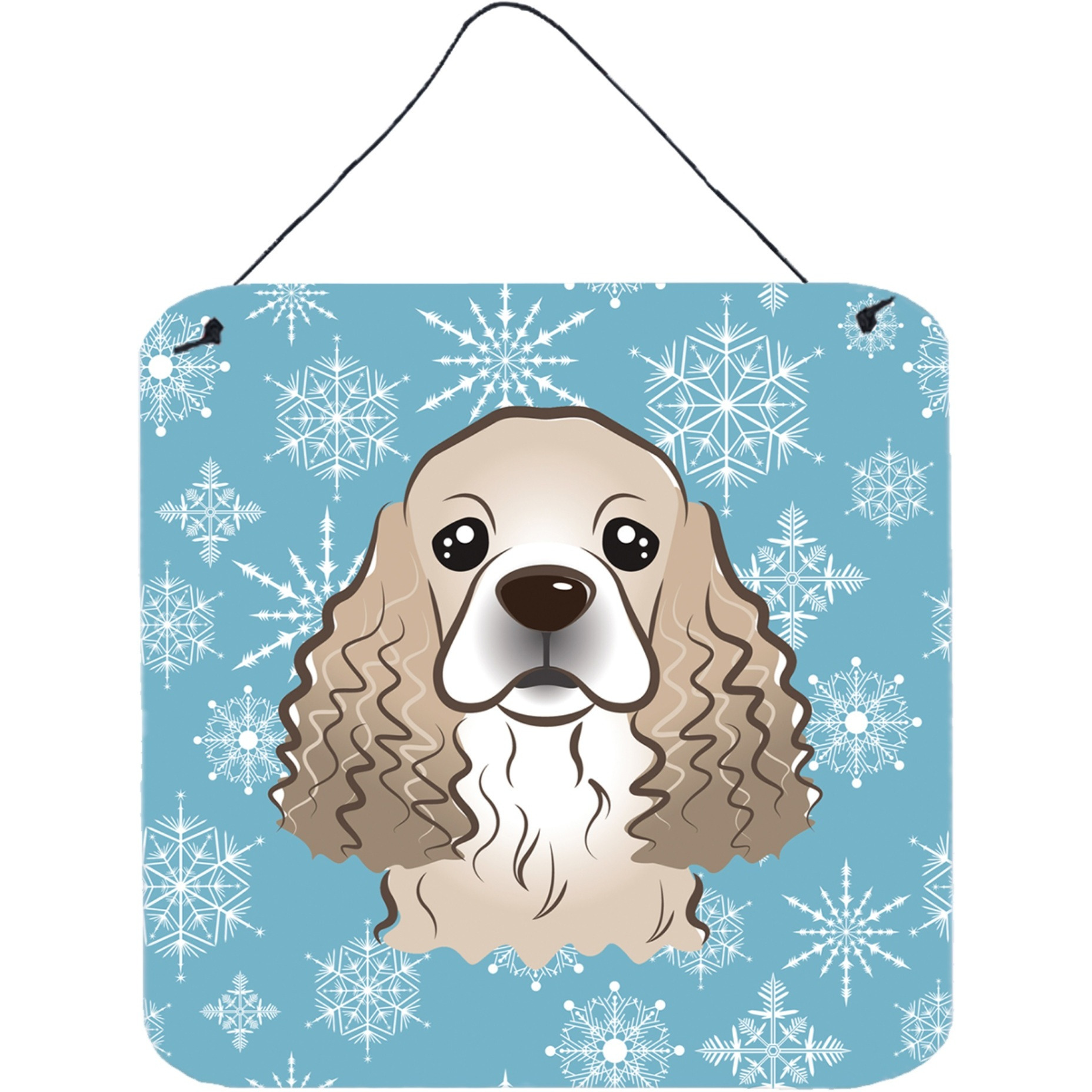 &quotCaroline's Treasures Snowflake Cocker Spaniel Wall or Door Hanging Prints BB1650DS66, 6HX6W, Multicolor"