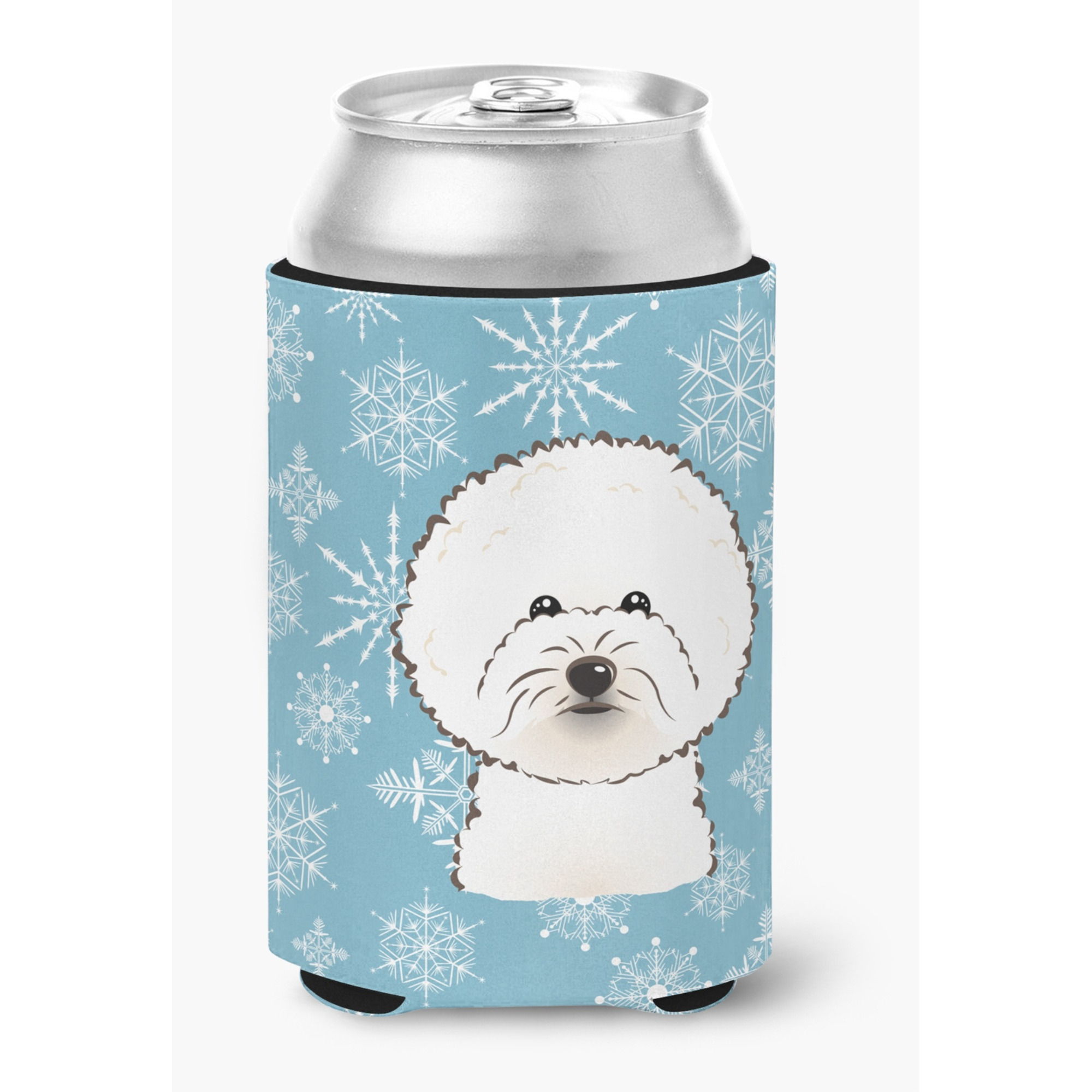 &quotCaroline's Treasures Snowflake Bichon Frise Can/Bottle Hugger, Multicolor"