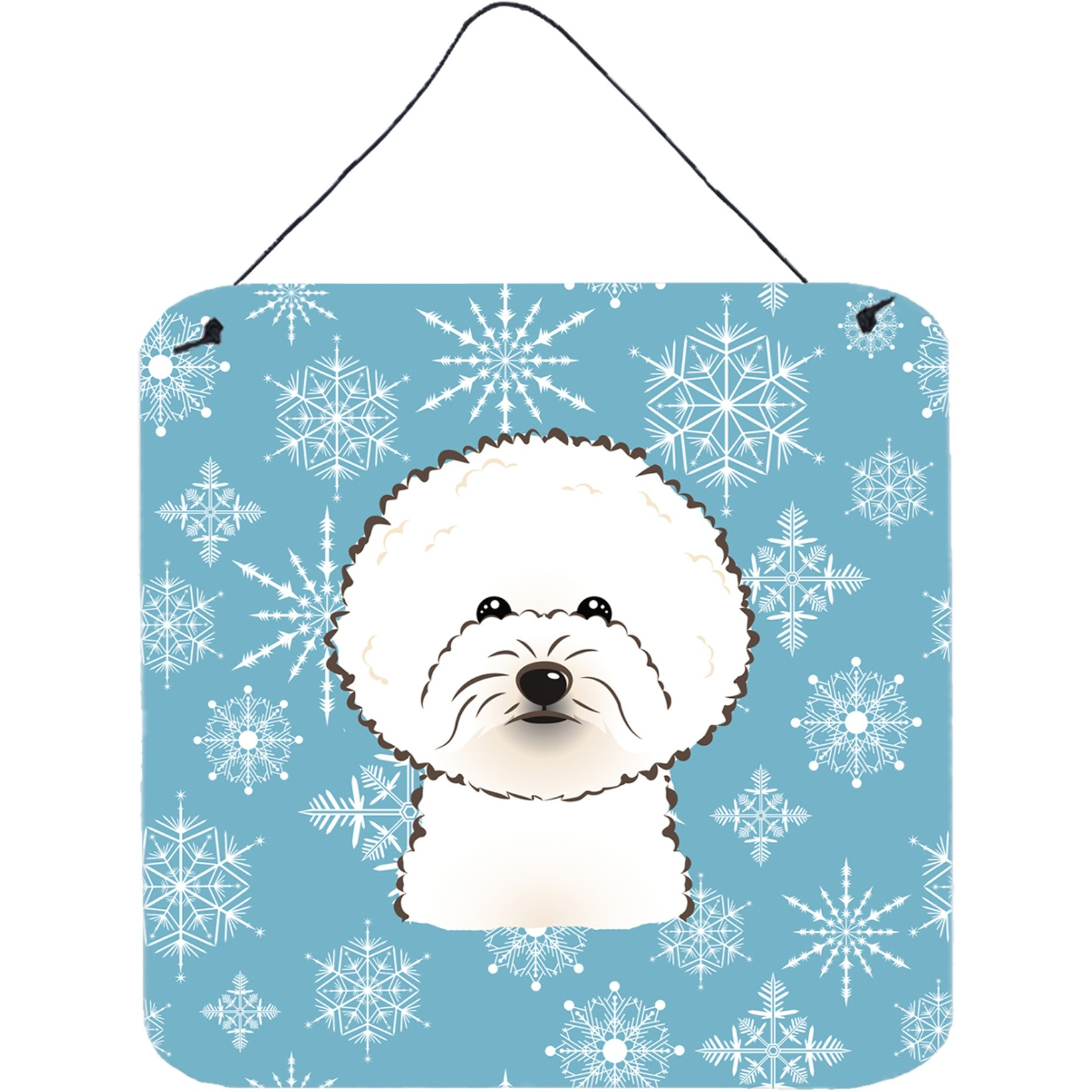 &quotCaroline's Treasures Snowflake Bichon Frise Wall or Door Hanging Prints BB1651DS66, 6HX6W, Multicolor"