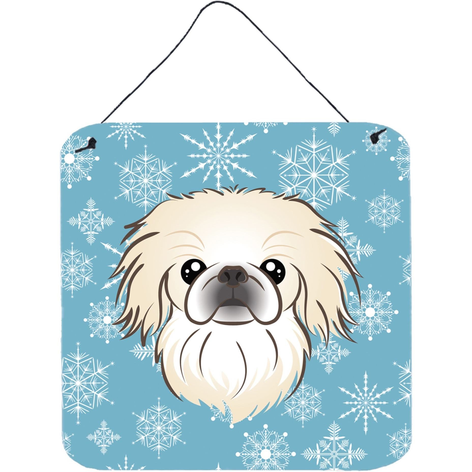 &quotCaroline's Treasures Snowflake Pekingese Wall or Door Hanging Prints BB1655DS66, 6HX6W, Multicolor"