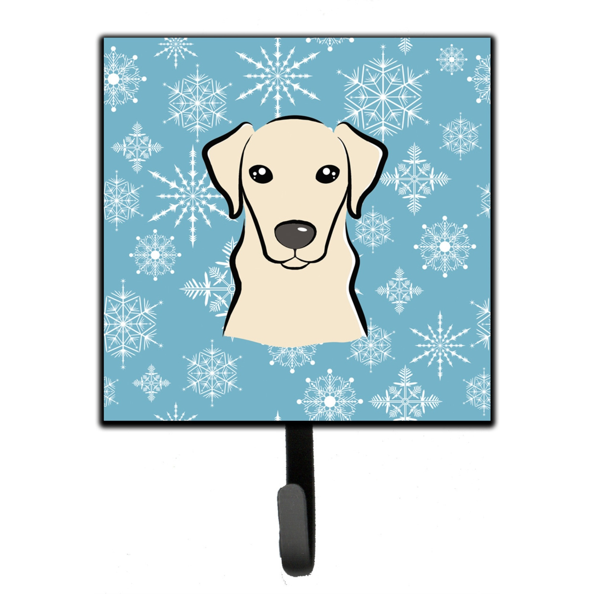 &quotCaroline's Treasures BB1656SH4 Snowflake Yellow Labrador Leash or Key Holder, Small, Multicolor"
