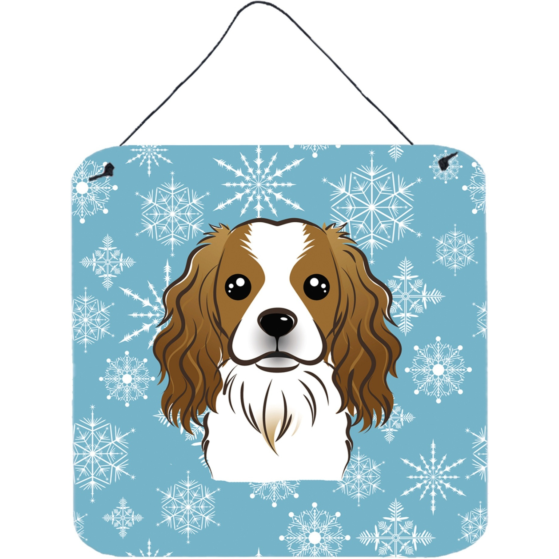 &quotCaroline's Treasures Snowflake Cavalier Spaniel Wall or Door Hanging Prints BB1658DS66, 6HX6W, Multicolor"