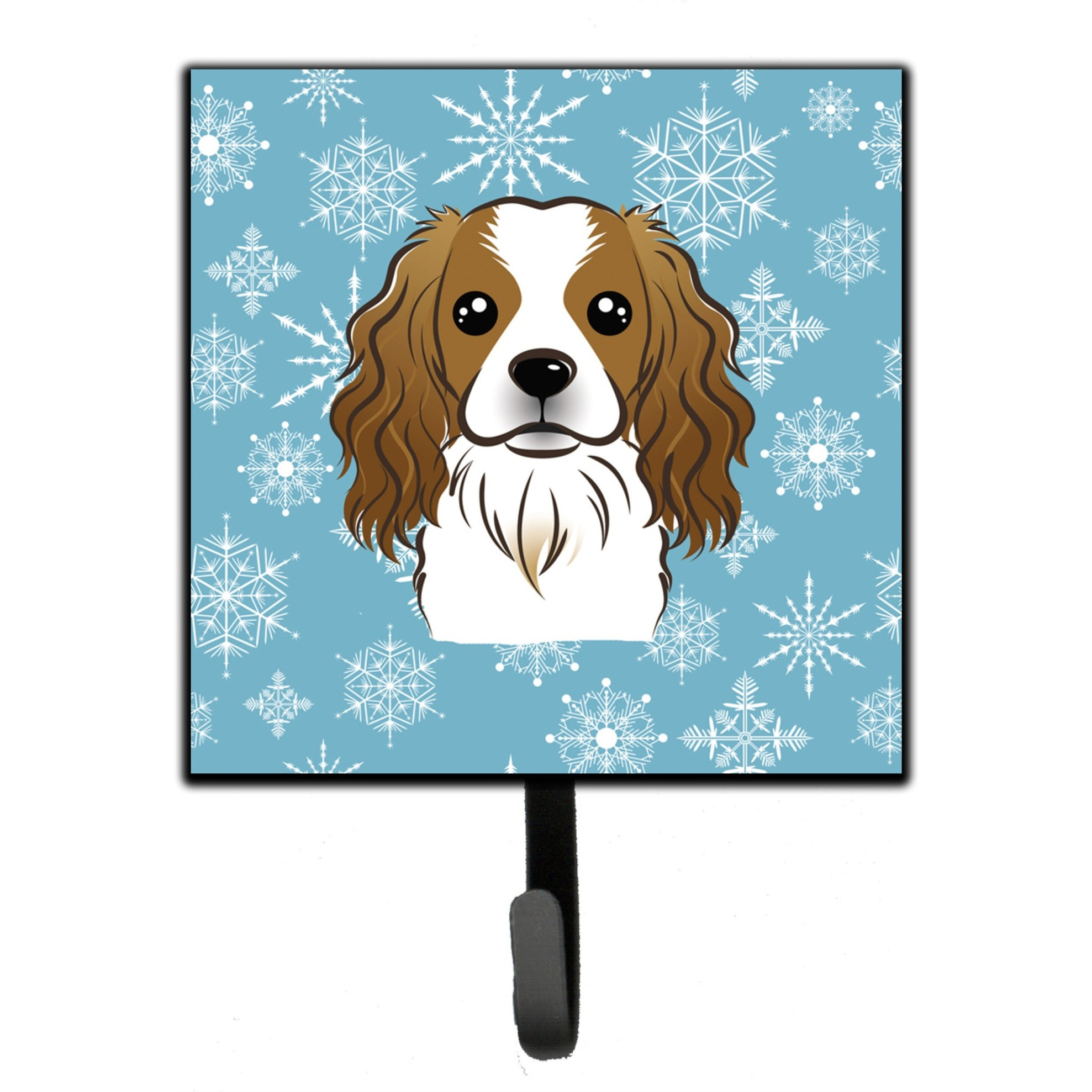 &quotCaroline's Treasures BB1658SH4 Snowflake Cavalier Spaniel Leash or Key Holder, Small, Multicolor"