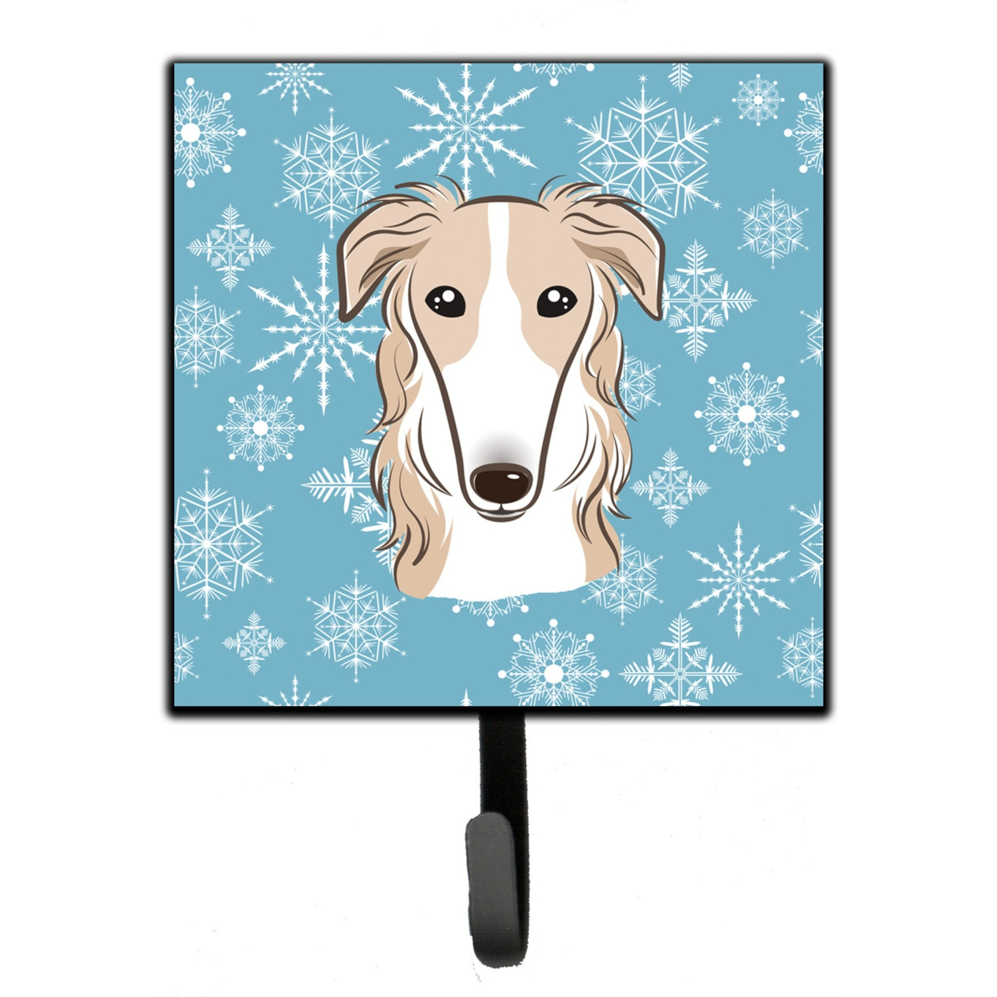 &quotCaroline's Treasures BB1662SH4 Snowflake Borzoi Leash or Key Holder, Small, Multicolor"