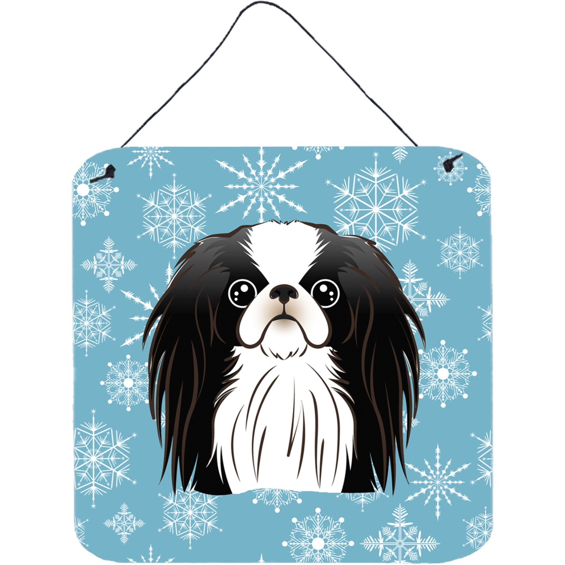 &quotCaroline's Treasures Snowflake Japanese Chin Wall or Door Hanging Prints BB1664DS66, 6HX6W, Multicolor"