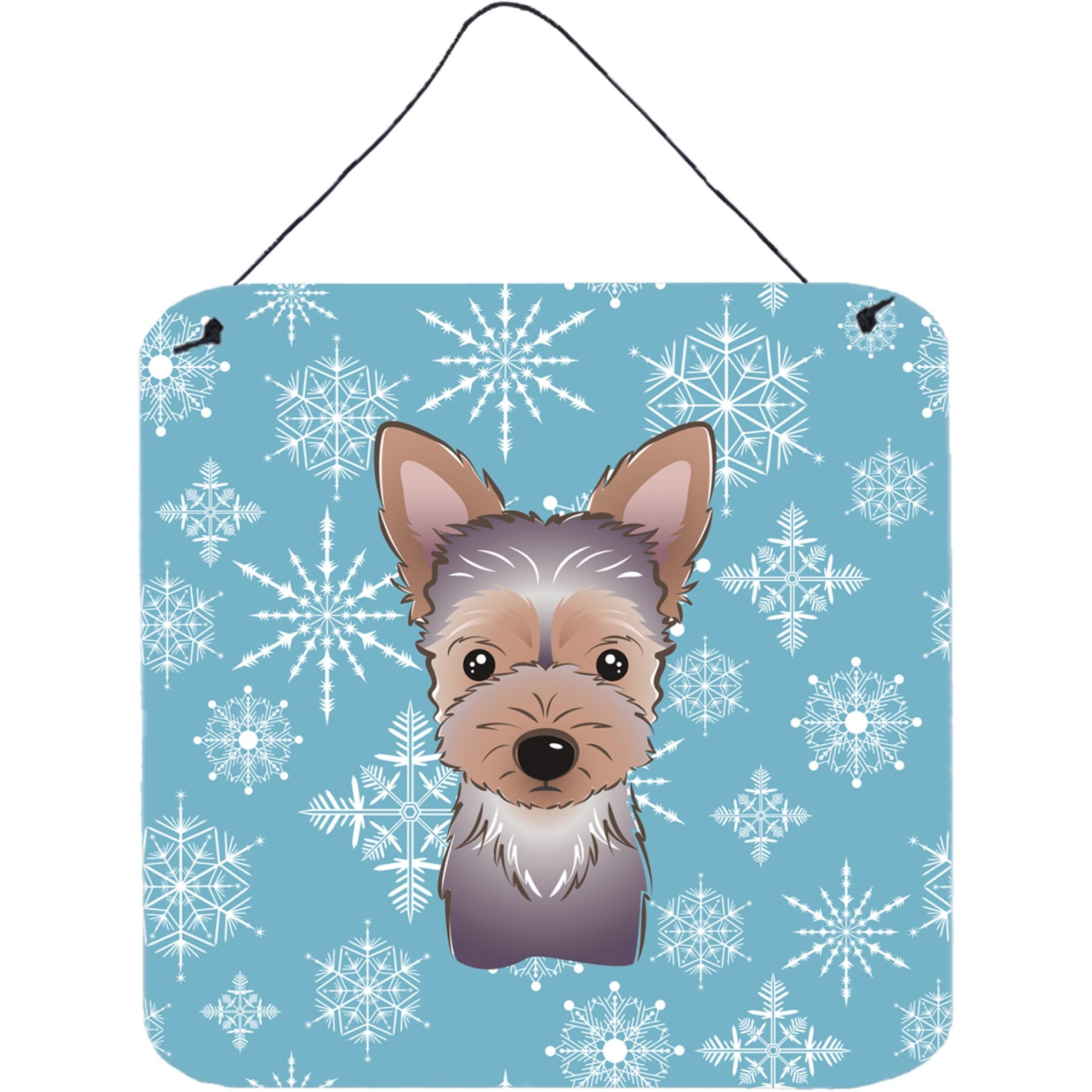 &quotCaroline's Treasures Snowflake Yorkie Puppy Wall or Door Hanging Prints BB1666DS66, 6HX6W, Multicolor"