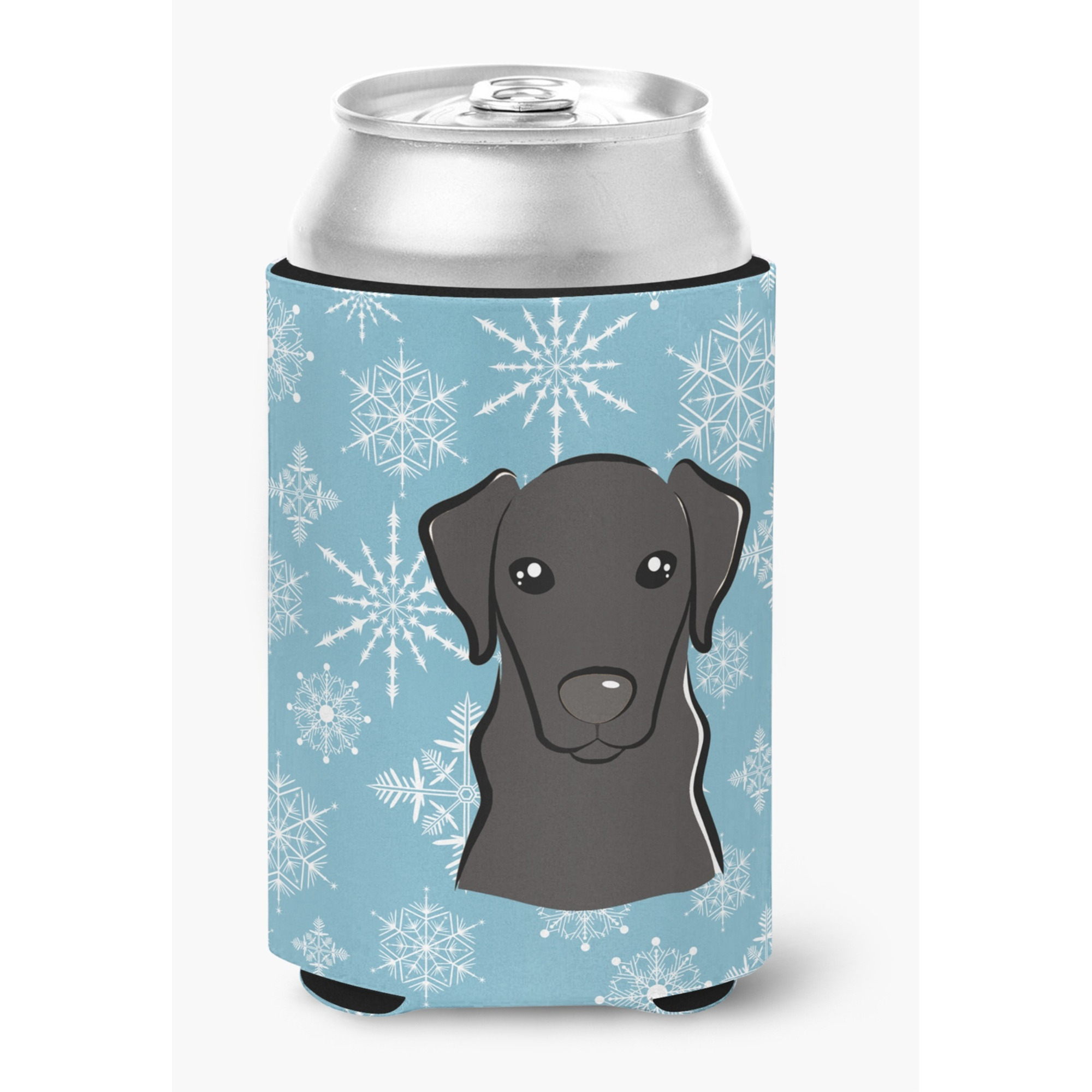 &quotCaroline's Treasures Snowflake Black Labrador Can/Bottle Hugger, Multicolor"