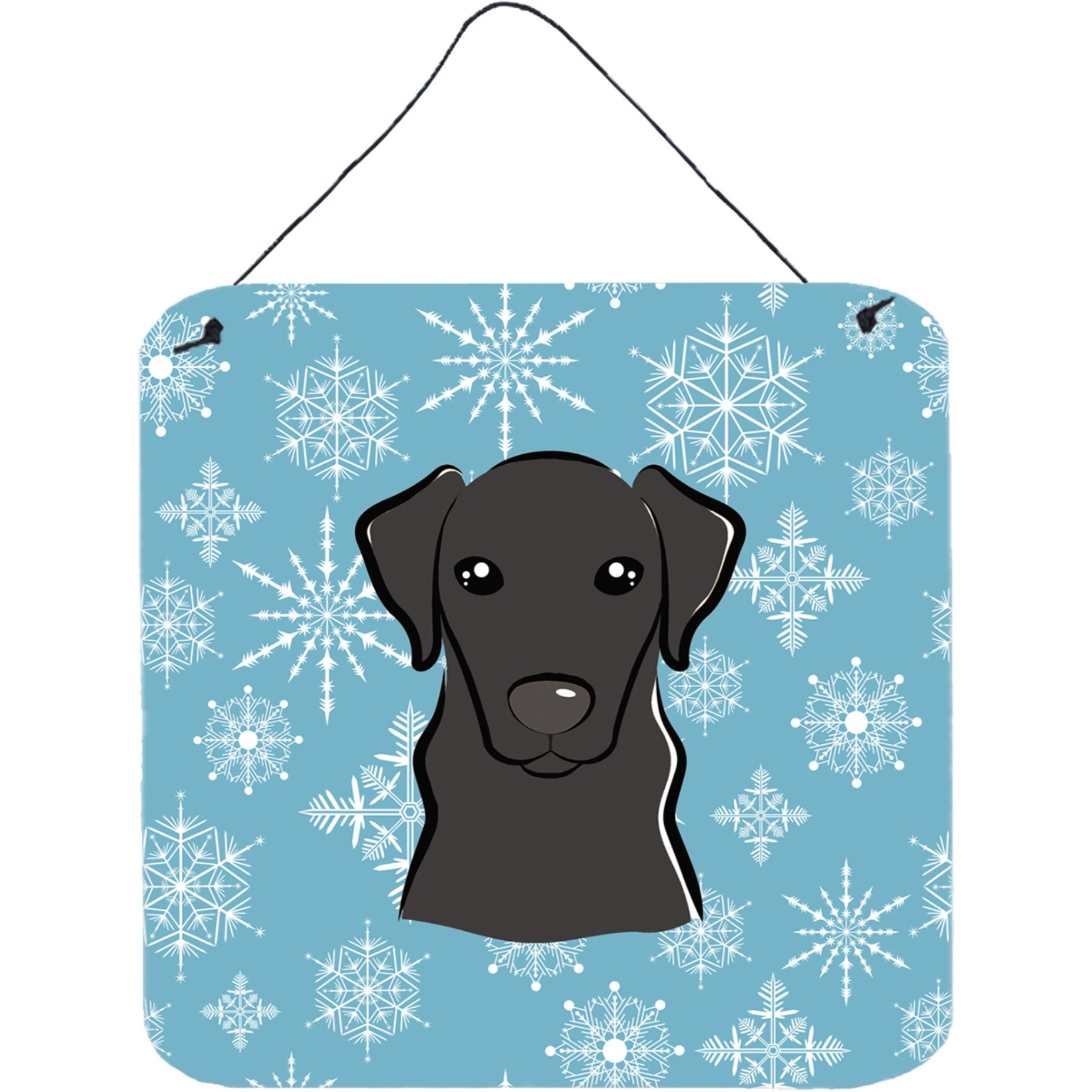 &quotCaroline's Treasures Snowflake Black Labrador Wall or Door Hanging Prints BB1669DS66, 6HX6W, Multicolor"
