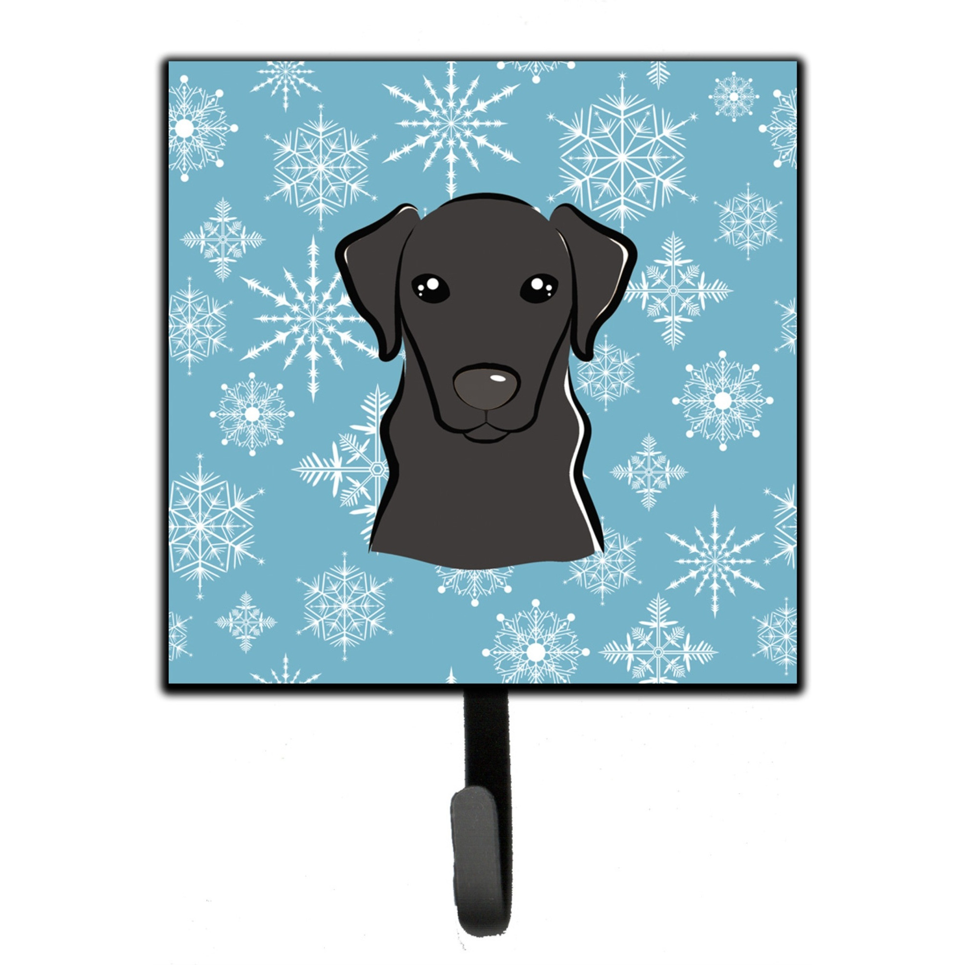 &quotCaroline's Treasures BB1669SH4 Snowflake Black Labrador Leash or Key Holder, Small, Multicolor"